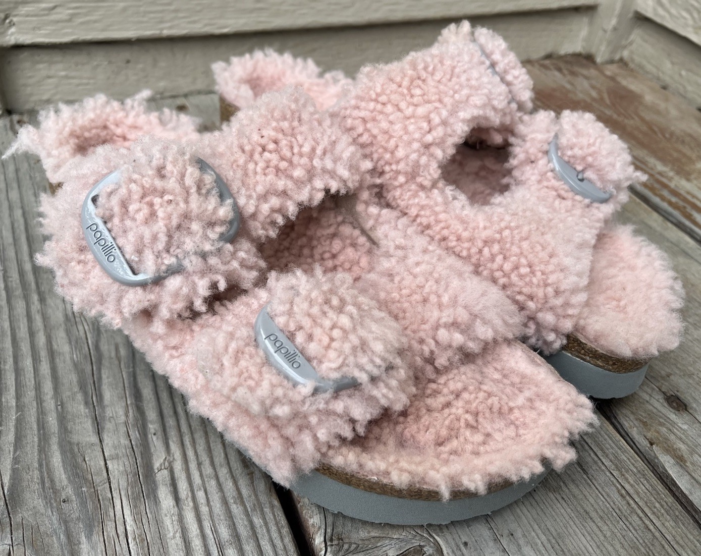 Papillio Birkenstock Arizona Big Buckle Women’s 39 US 8 Shearling Slide Sandals