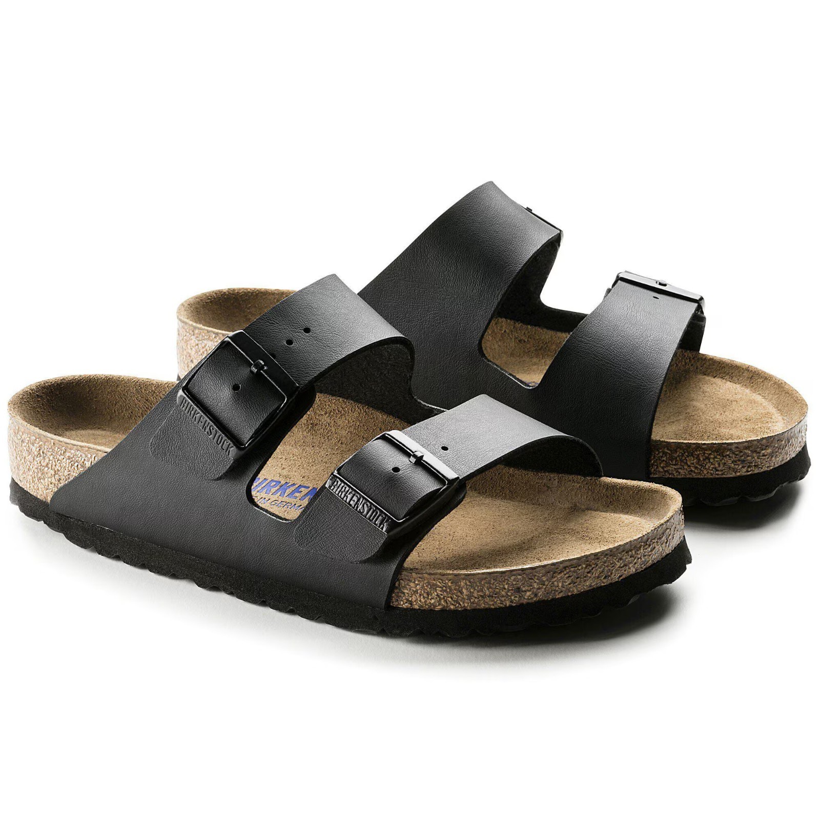 Birkenstock Arizona Soft Footbed Birko-Flor Sandals – Black