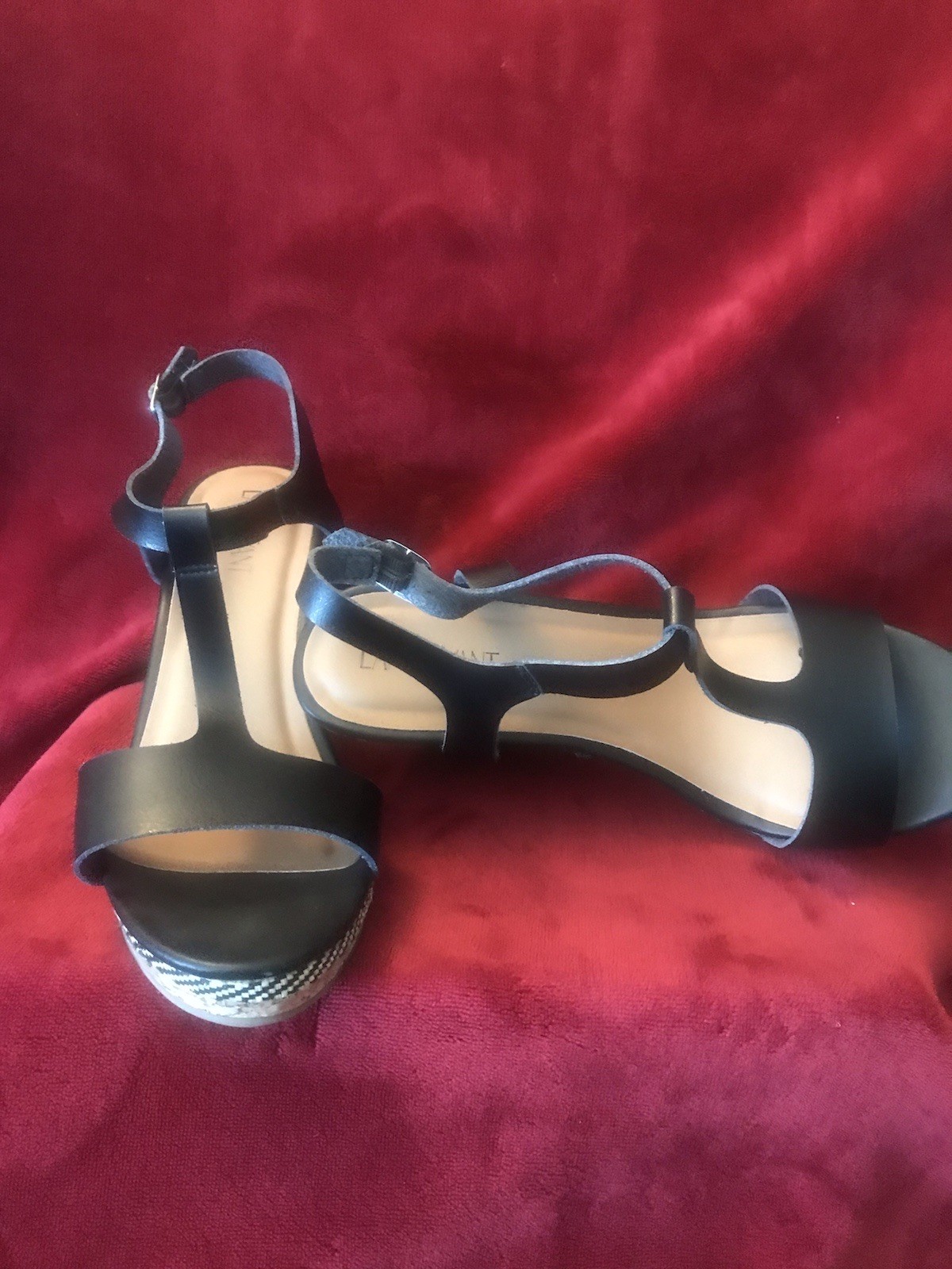 Lane Bryant T Strap Platform Wedge Sandals