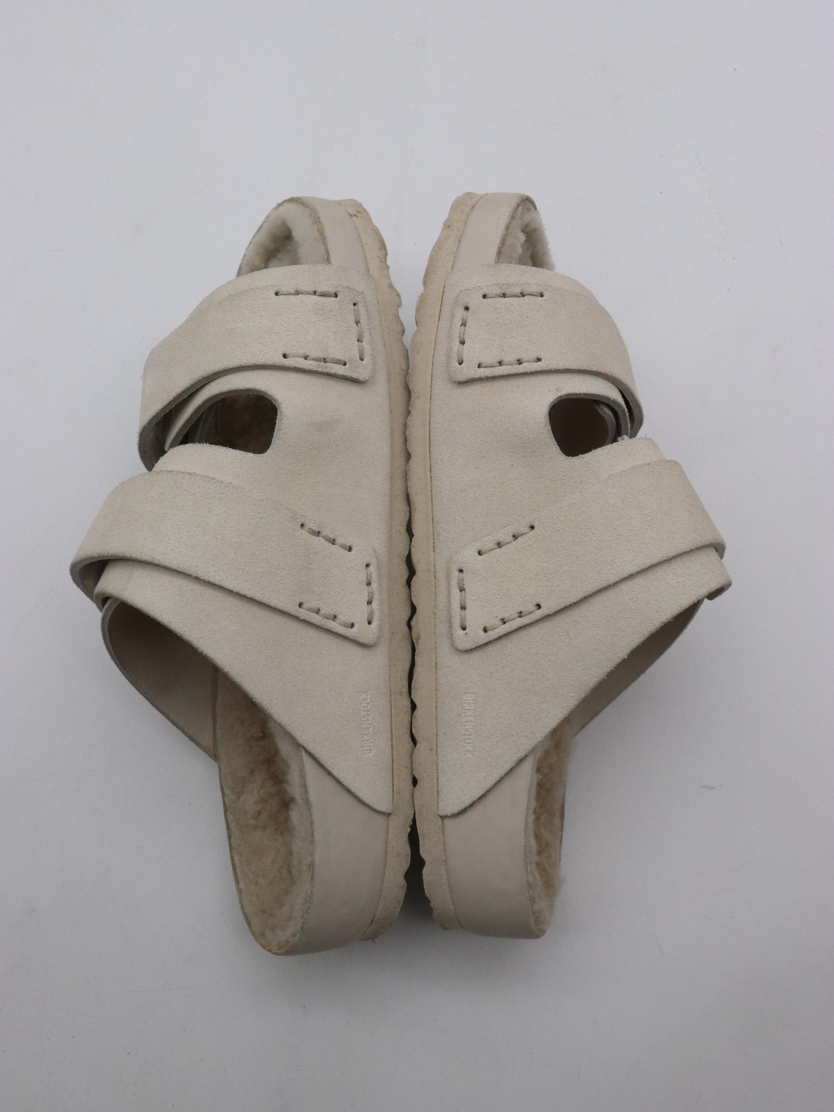 Birkenstock x Tekla Uji Women’s Size 7 Handstitch Shearling Lined Sandals Ivory