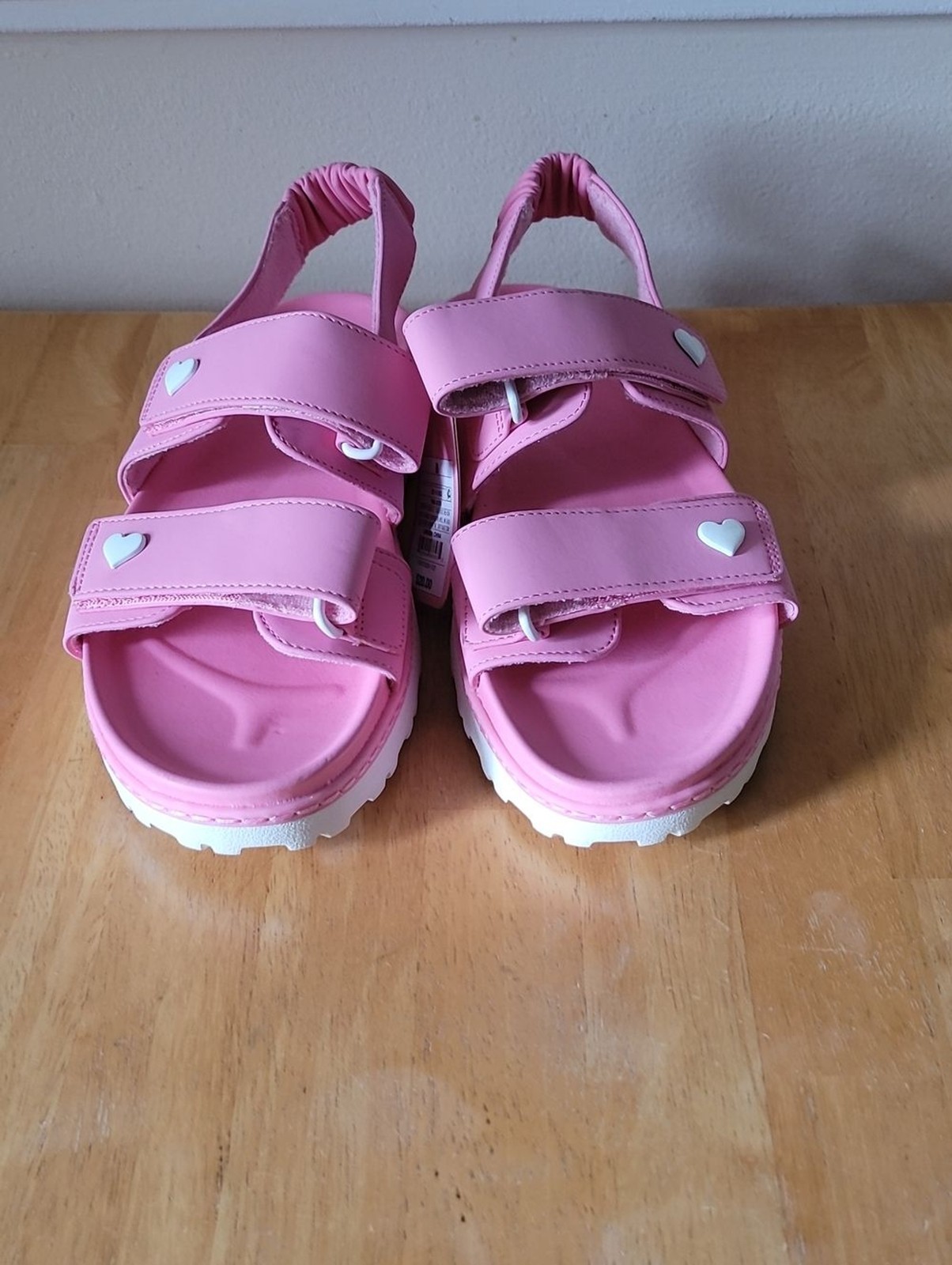 NWT Stoney Clover Lane x Target Pink Heart Sport Strap Sandals Size 8