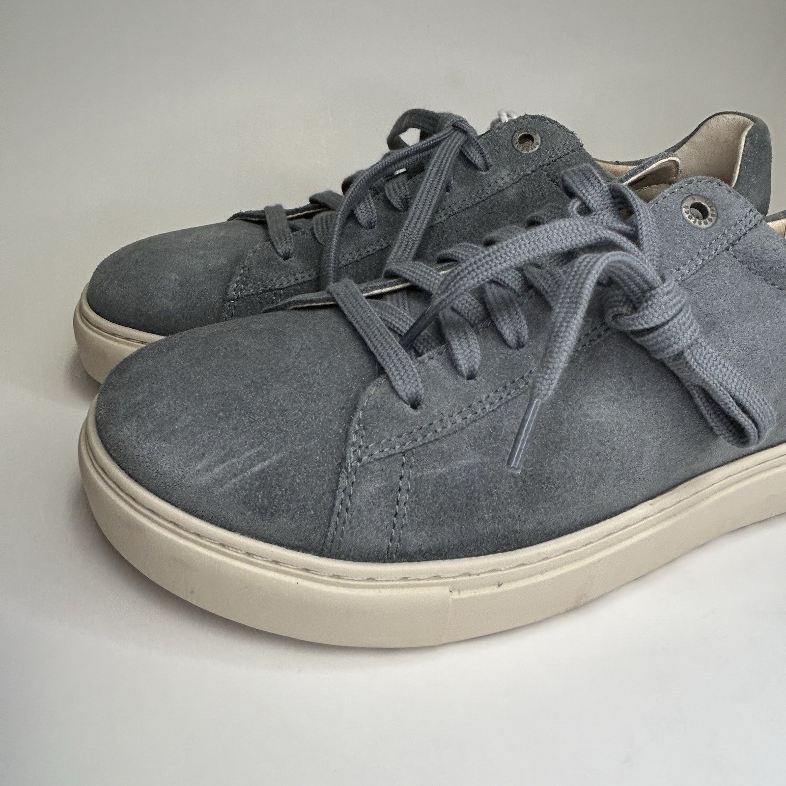 BIRKENSTOCK Bend Low Suede Leather Gray Narrow Fit Men 6 Women 8 No Box
