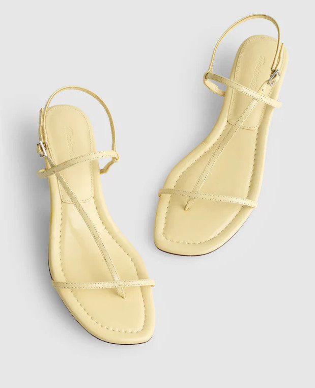Madewell The Maycie Asymmetric T-Strap Sandal Women’s Leather Block Heel Slingba