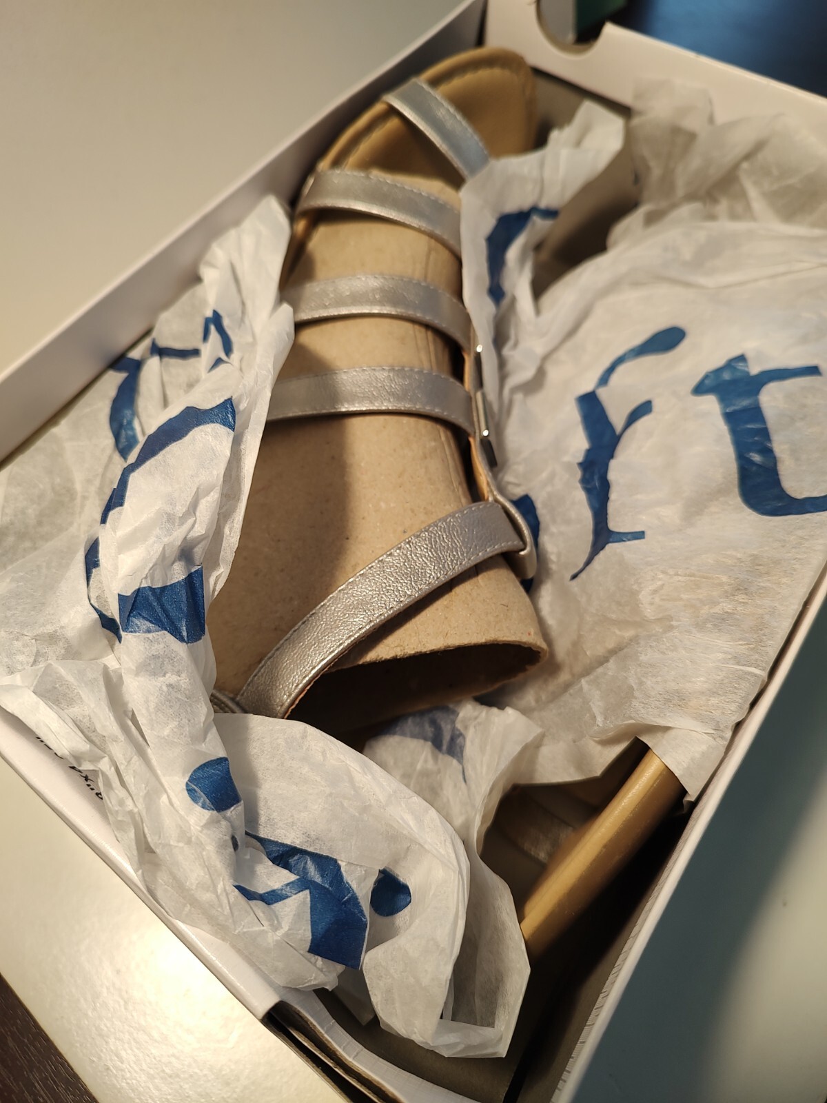 Croft and Barrow Light Bronze Gladiator Sandals. Low Wedge. 10M.