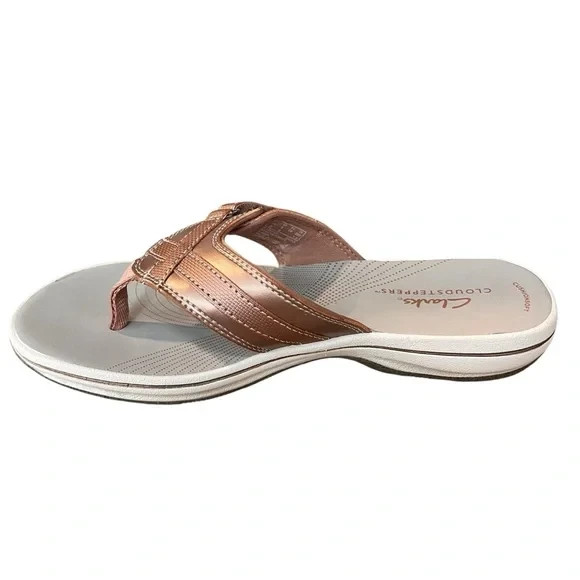 Clarks Women’s Breeze Sea Lightweight Flip-Flops NEW ROSE GOLD Size US 7