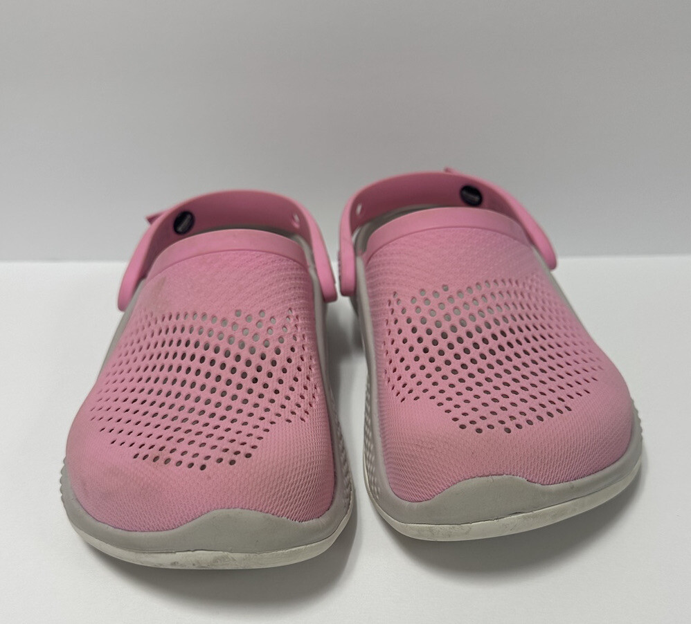 Crocs LiteRide 360 Clogs Taffy Pink Rose Taffy Gray Women’s Size 6 206708