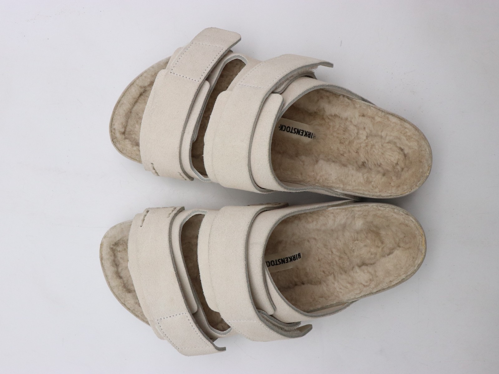 Birkenstock x Tekla Uji Women’s Size 7 Handstitch Shearling Lined Sandals Ivory