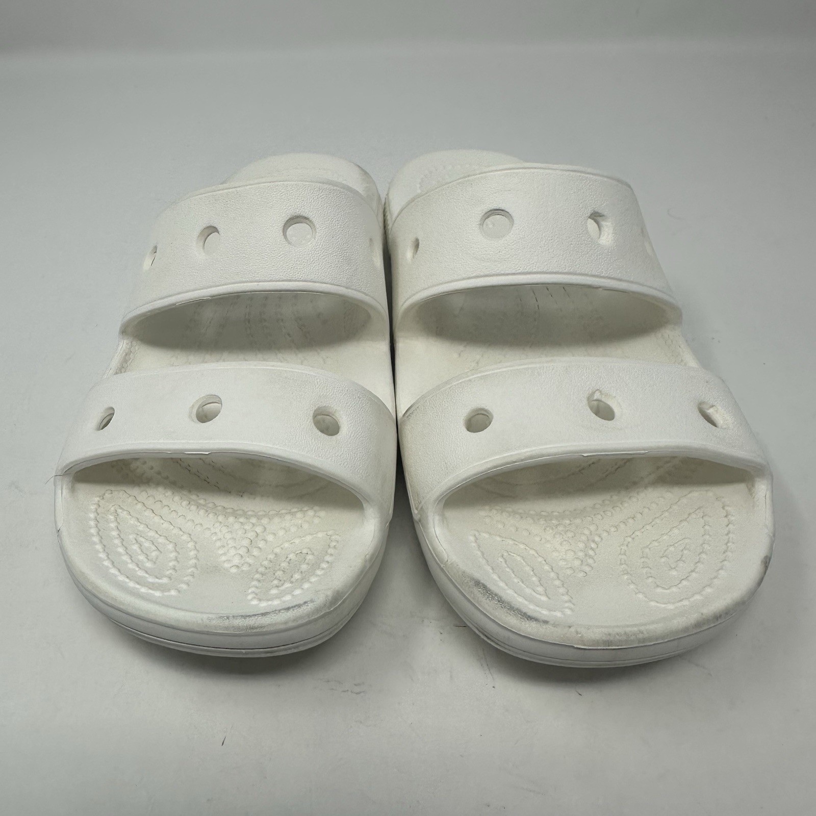 Crocs Classic Sandal Men Size 4 Women Size 6 White Slip On Two Strap Design