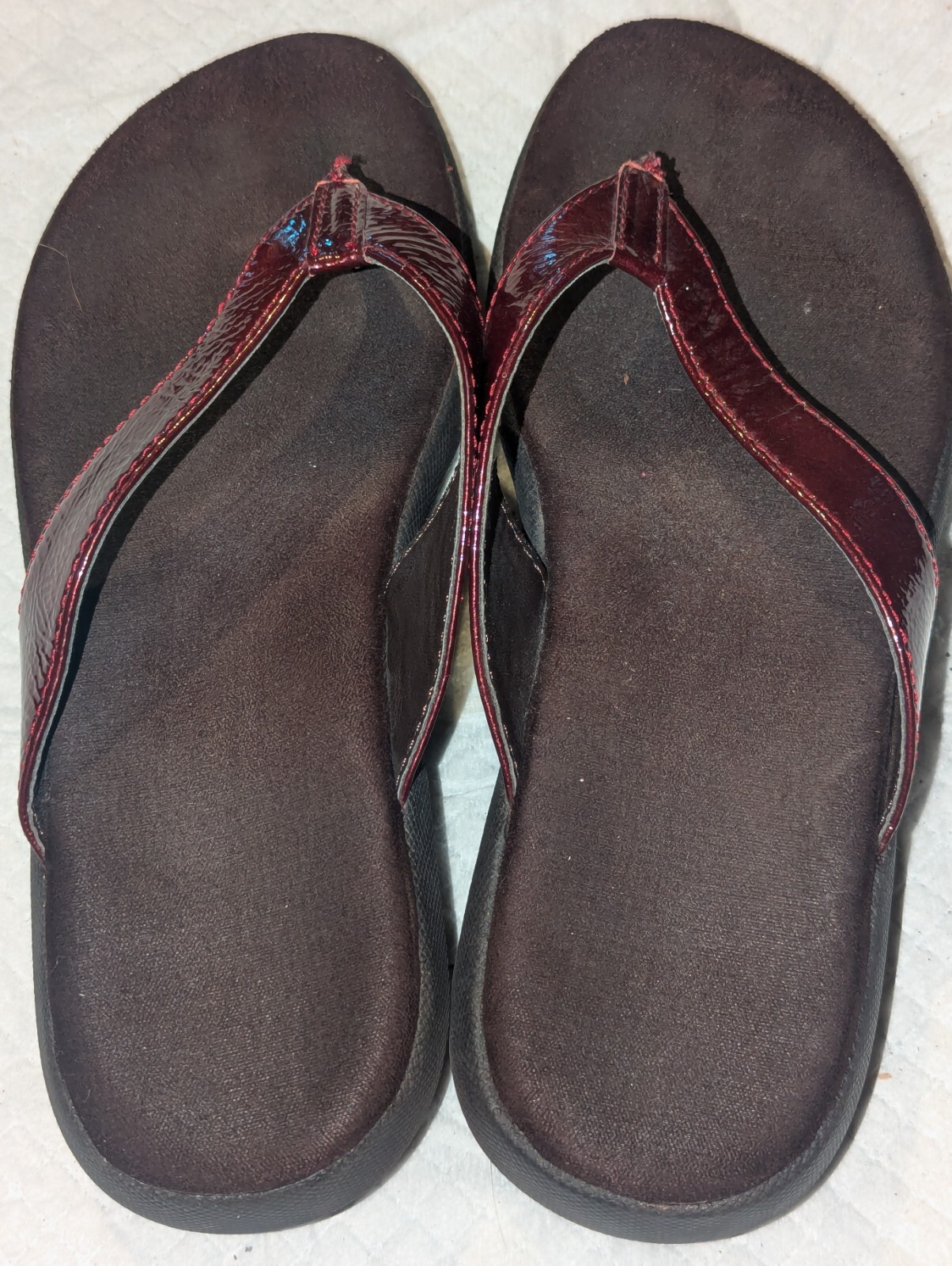 Thong sandals ‘Wip Around’ Burgundy Leather Women’s Size 6.5 M