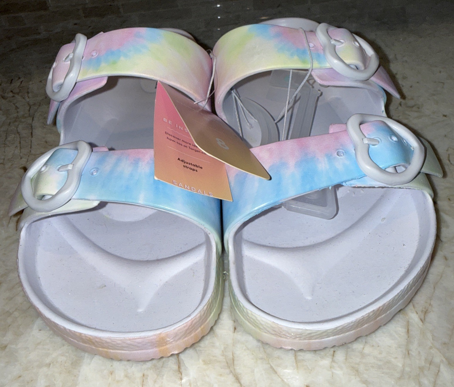 Women’s Tie-Dye Slide Sandals – Stoney Clover Lane x Target Rainbow Size 8