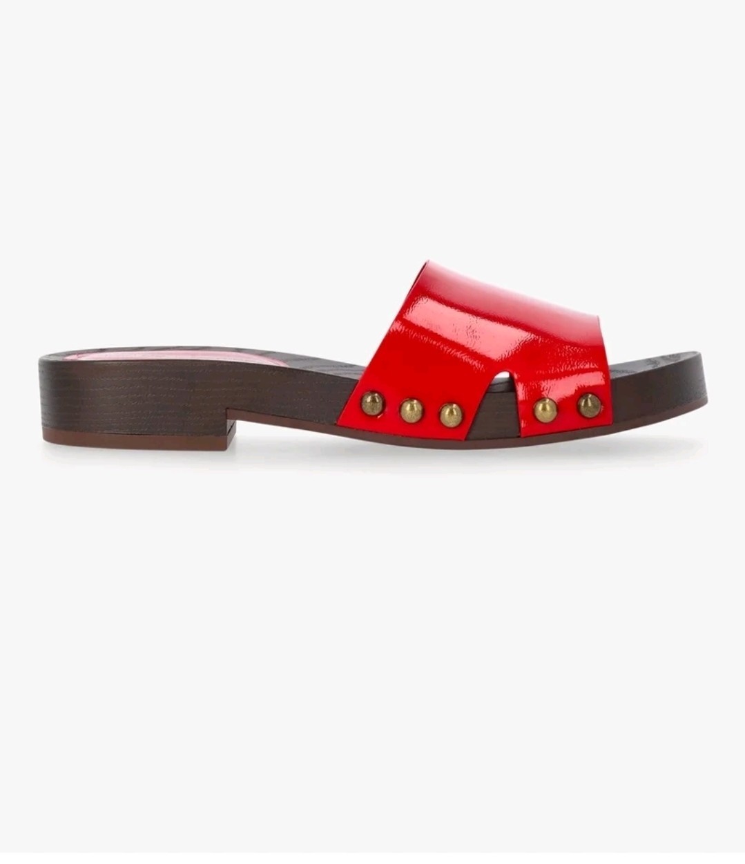 No Boundaries Women’s Red Studded Slip-On Slide Sandals Synthetic Upper 7