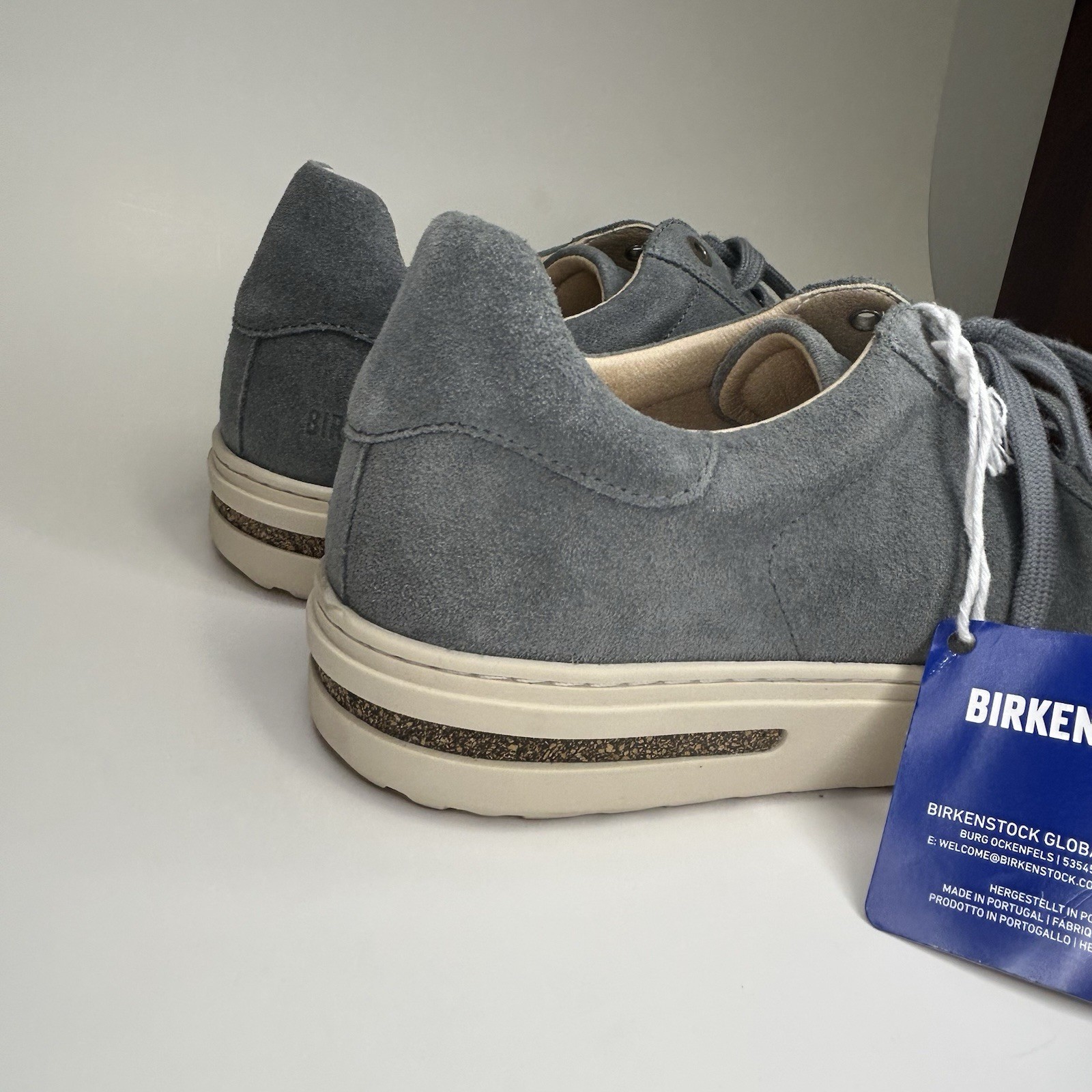 BIRKENSTOCK Bend Low Suede Leather Gray Narrow Fit Men 6 Women 8 No Box