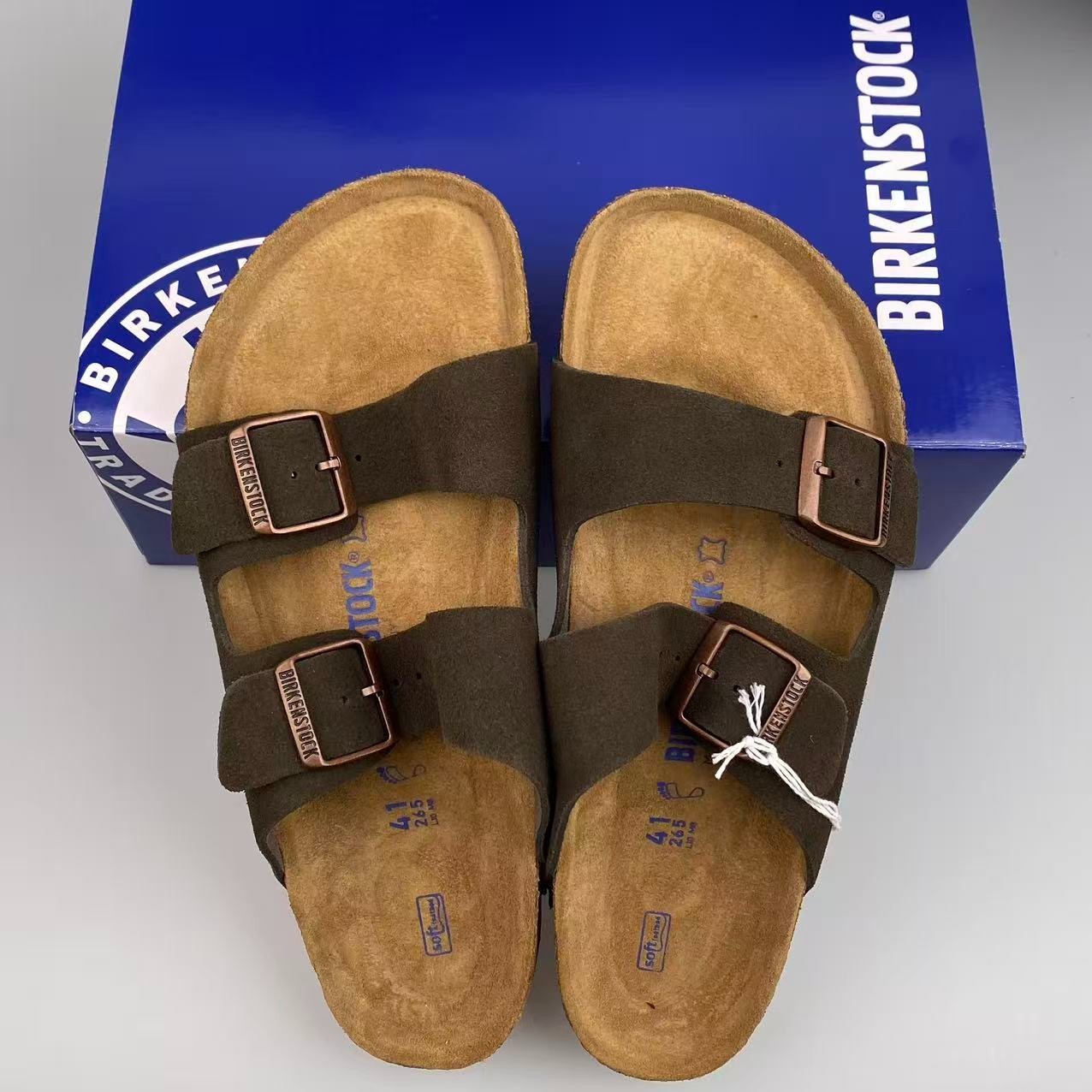 Birkenstock Arizona Suede Leather Soft Footbed Unisex Sandals Shoes–All Colors
