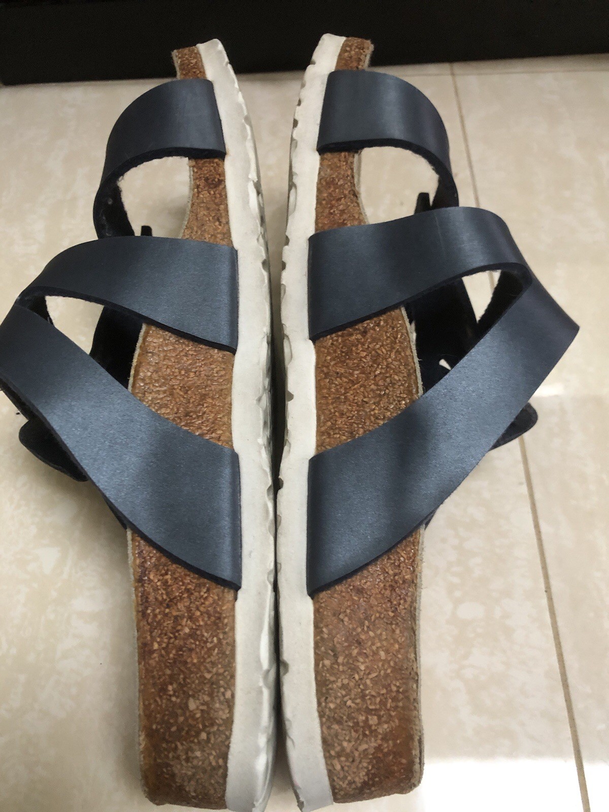 Birkis Birkenstock Sandals Blue Pearl Birko Flor EU 41 US 10/10.5 Women’s