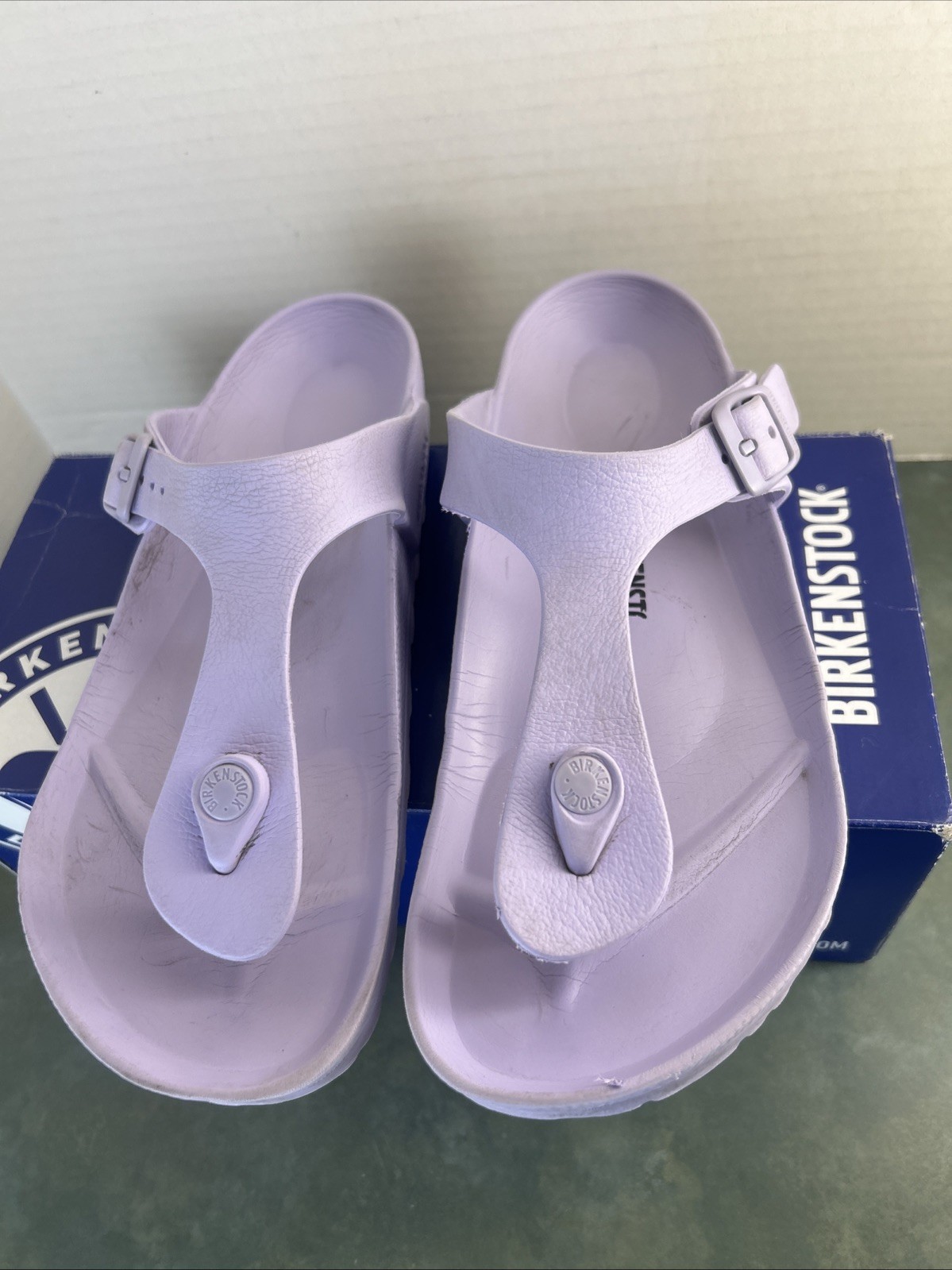 Birkenstock Gizeh EVA Purple Fog Women’s US 9 Regular Sandals w/ Box Germany