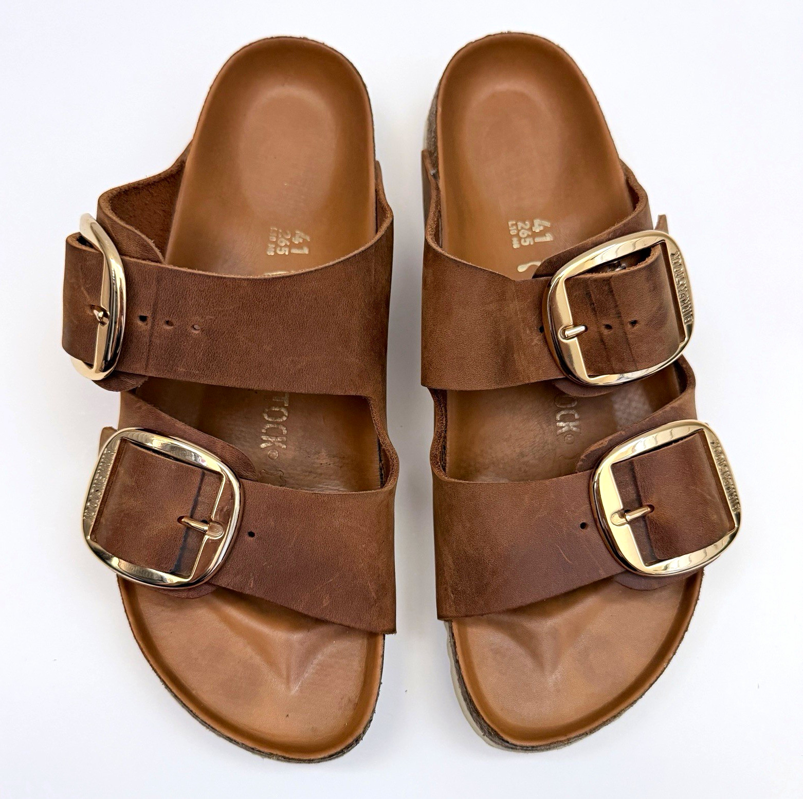 Birkenstock Arizona Big Buckle Cognac Sandals Women’s 10.5