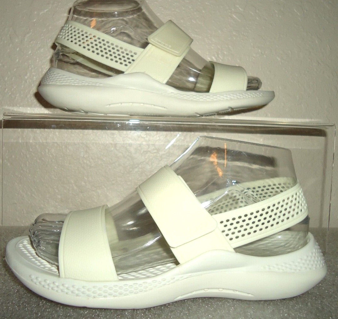 CROCS Womens Literide 360 Sandals 206711 Almost White Comfort W6/36