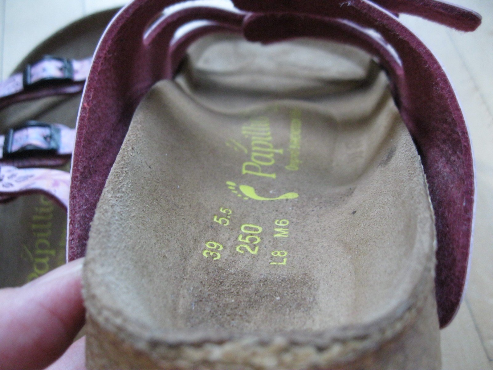 Birkenstock Papillio Slip On Open Toe Sandal Pink Paisley Floral Men 6 Women 8