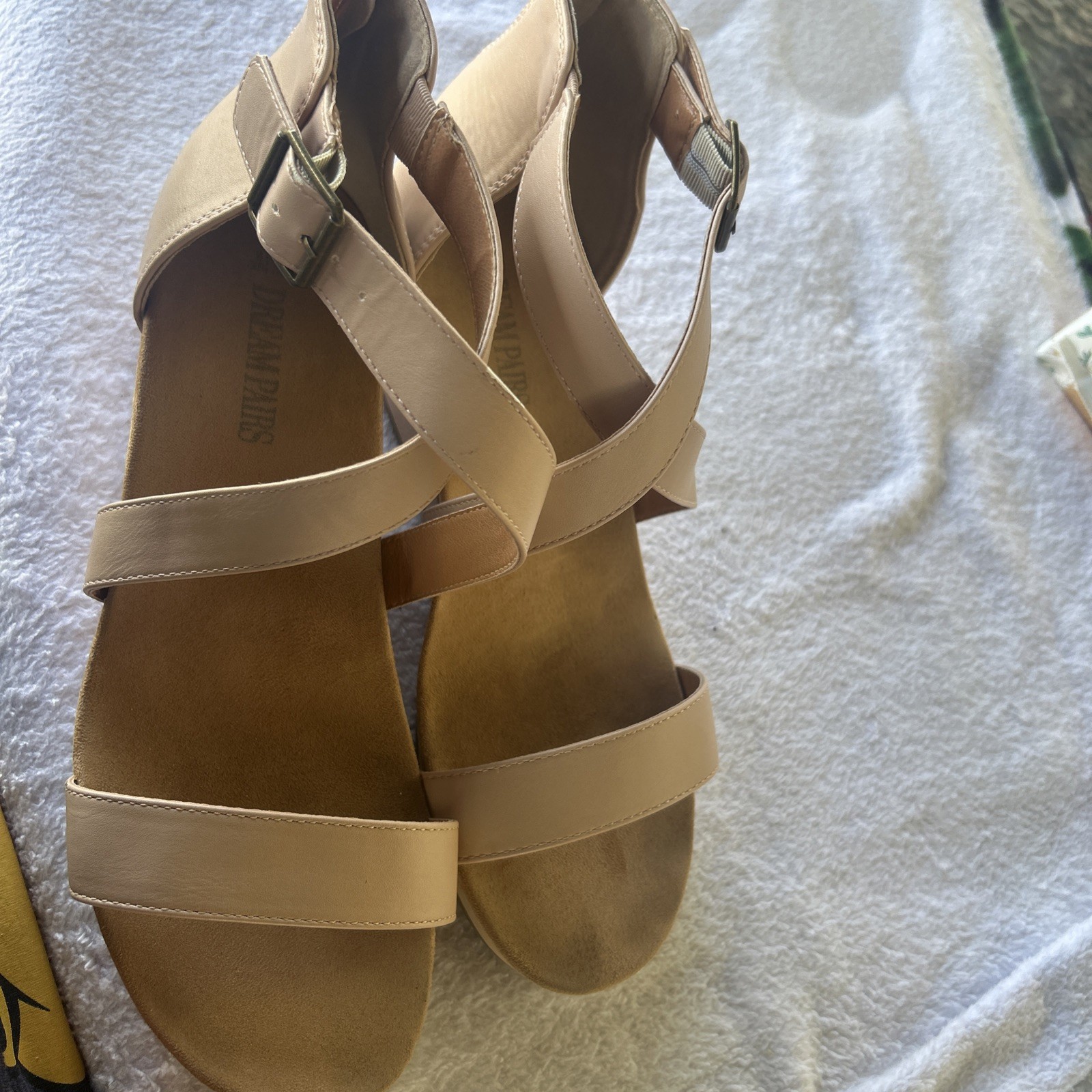 Women Dream Pairs Wedge Sandals Elastic Adjustable Open Toe Casual Dress Shoes