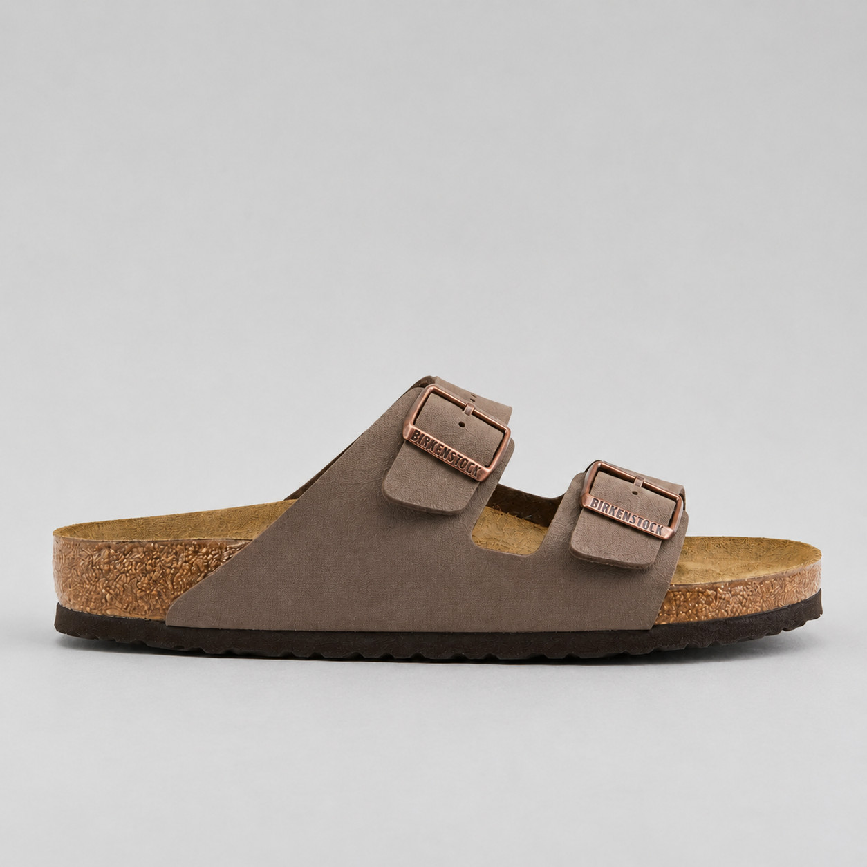 Birkenstock Arizona Mocha Birkibuc Two Strap Comfort Sandals