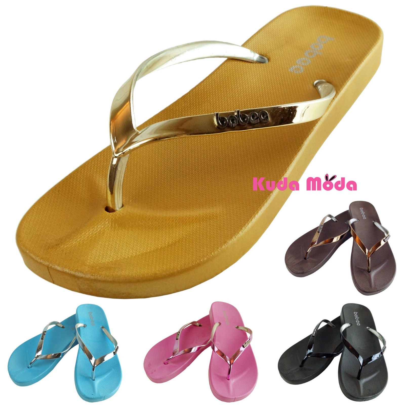 Women’s Summer Metallic Strap Casual Thongs Flat Flip Flops Sandals Slipper