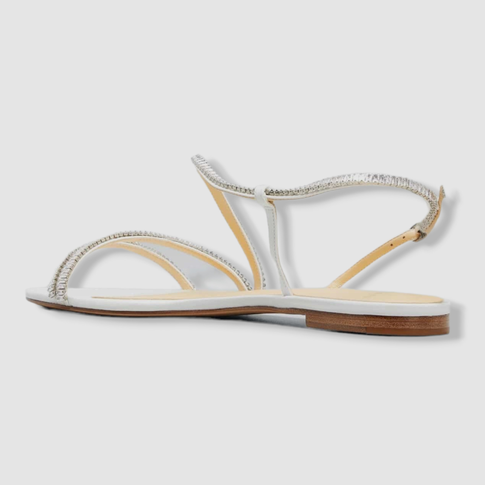 $625 Alexandre Birman Women’s White Alana Crystal Sandal Shoes EU 36.5/US 6.5