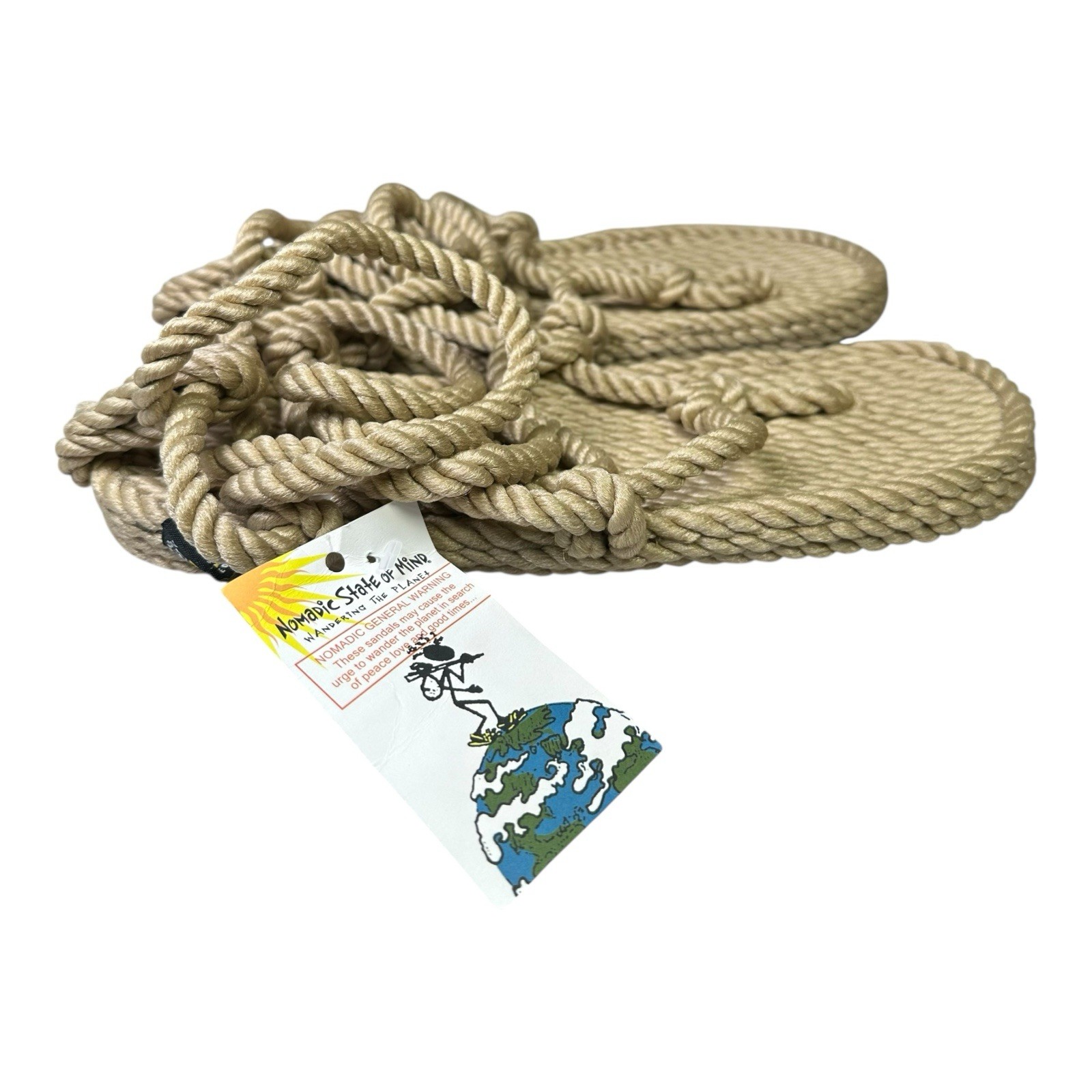 Nomadic state of mind Rope Sandals Beige W 10/M 8 hippie boho cottage Festival