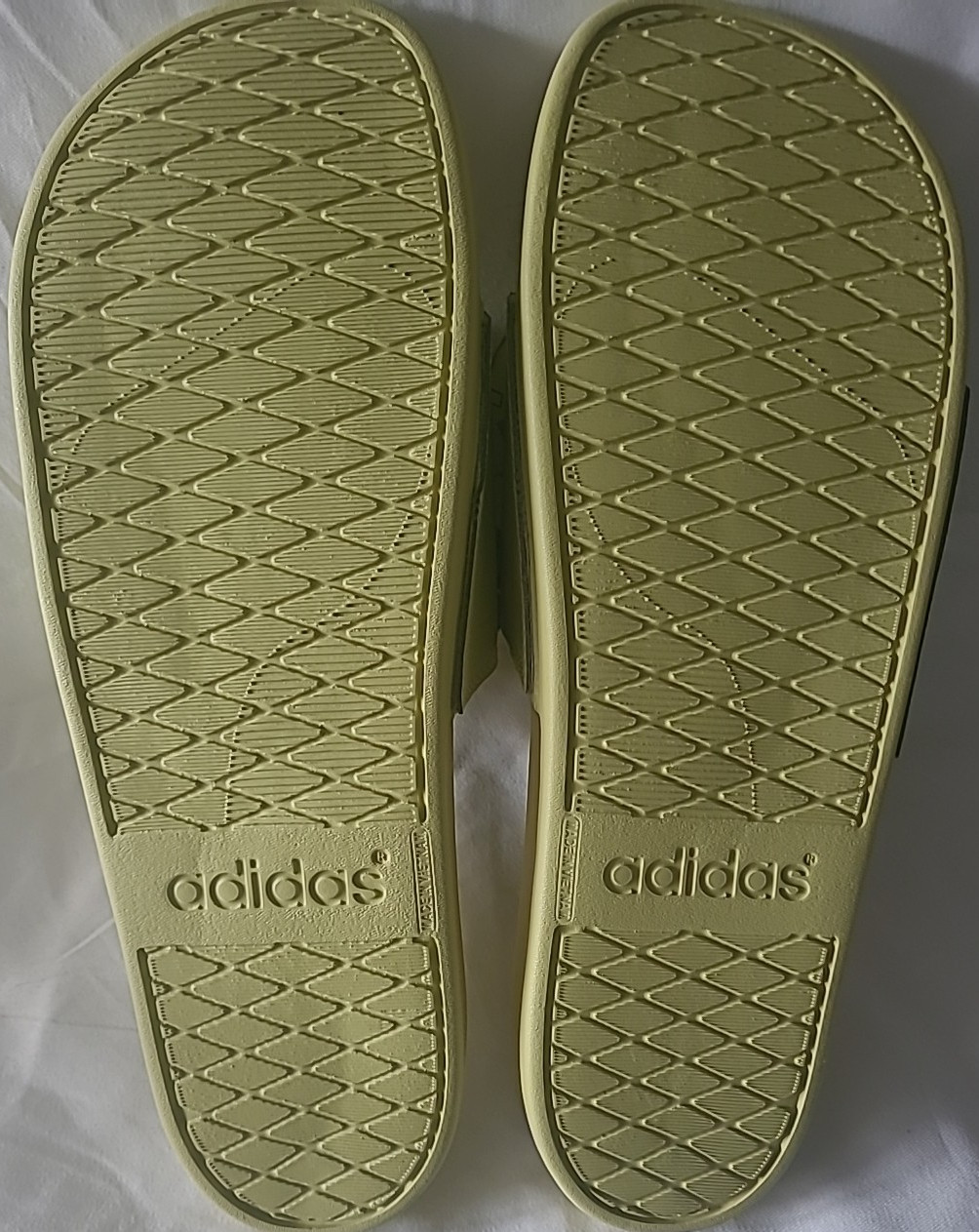 Adidas Adilette Comfort Sandals Halo Gold/Powder Yellow, Size 13 Men, 14 Women