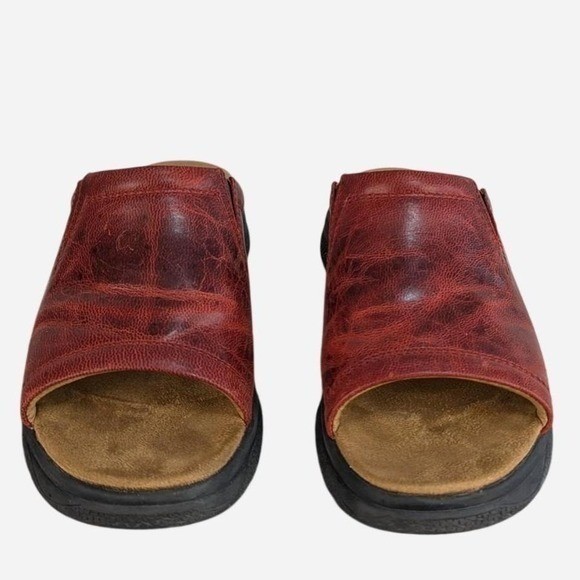 Ariat Bridgeport Burgundy Leather Slide Sandal 7.5