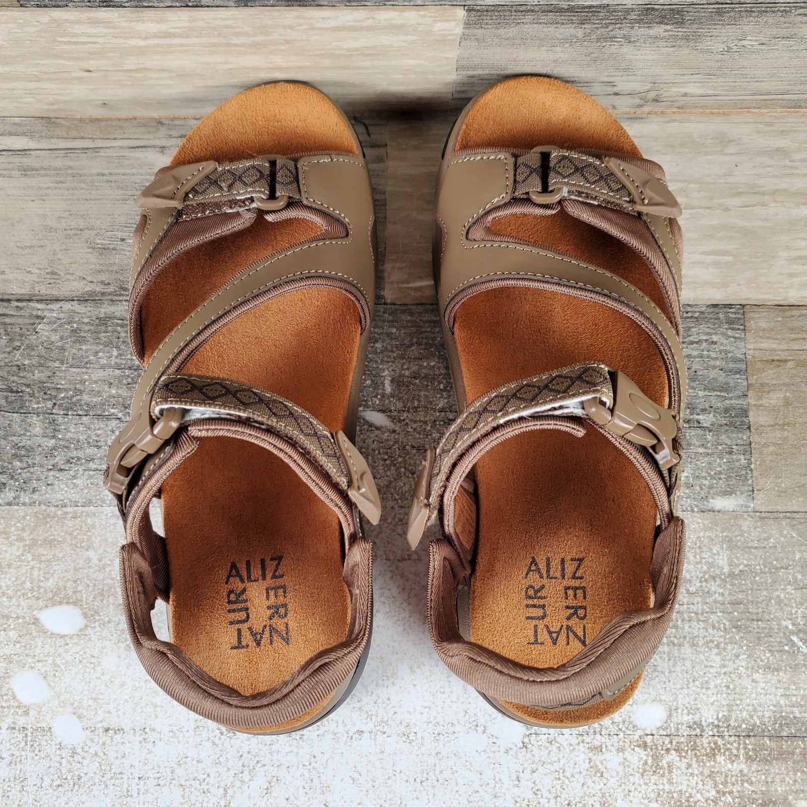 Naturalizer Angeles III Womens Sandals Sz 7.5 W Taffy Leather Slingback Open Toe