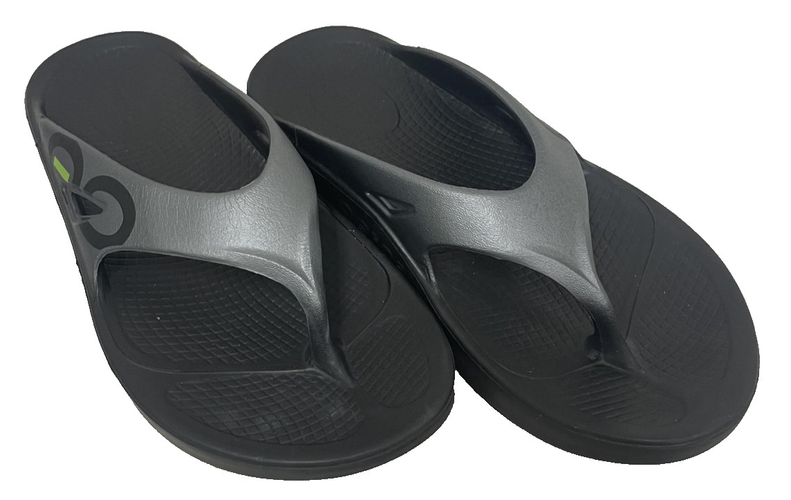 OOFOS OOriginal Sport Recovery Sandals Men 5 Women 7 Black Graphite Flip Flops