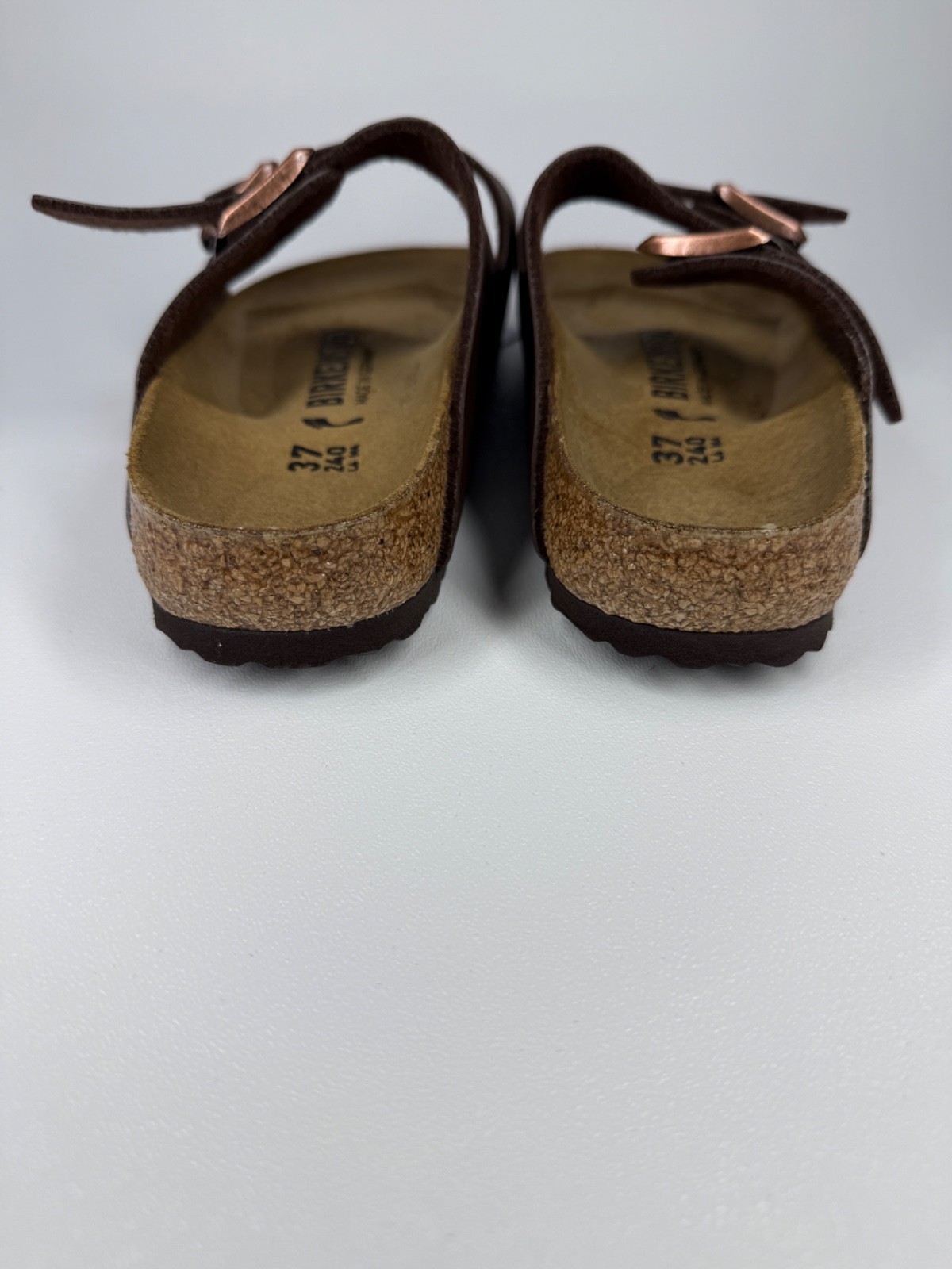 Size 37 – US Men’s 4 / Women’s 6 – Birkenstock Arizona Dark Brown – Birko-Flor