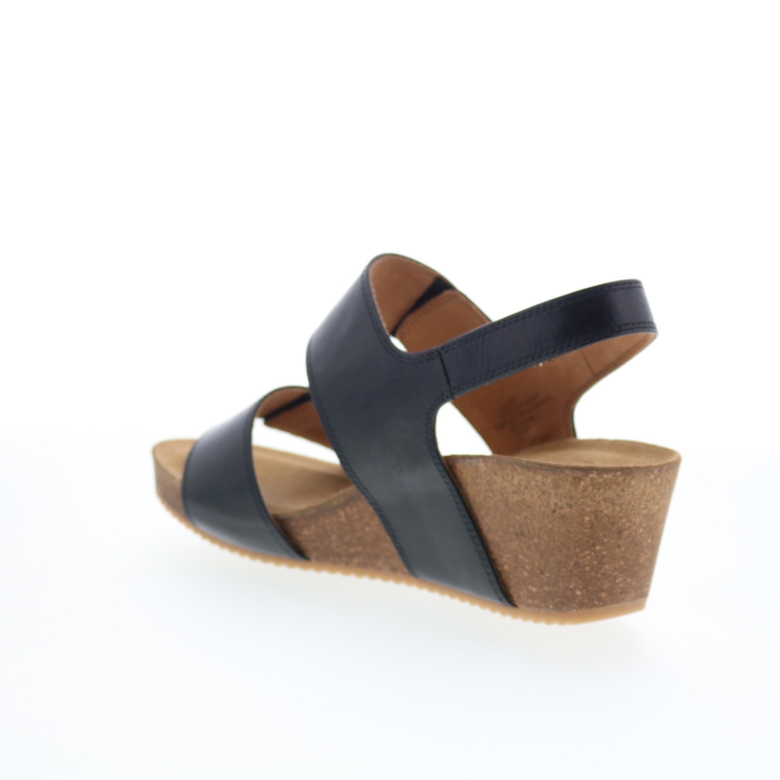 Comfortiva Erlina CT00495 Womens Black Leather Wedges Sandals Shoes
