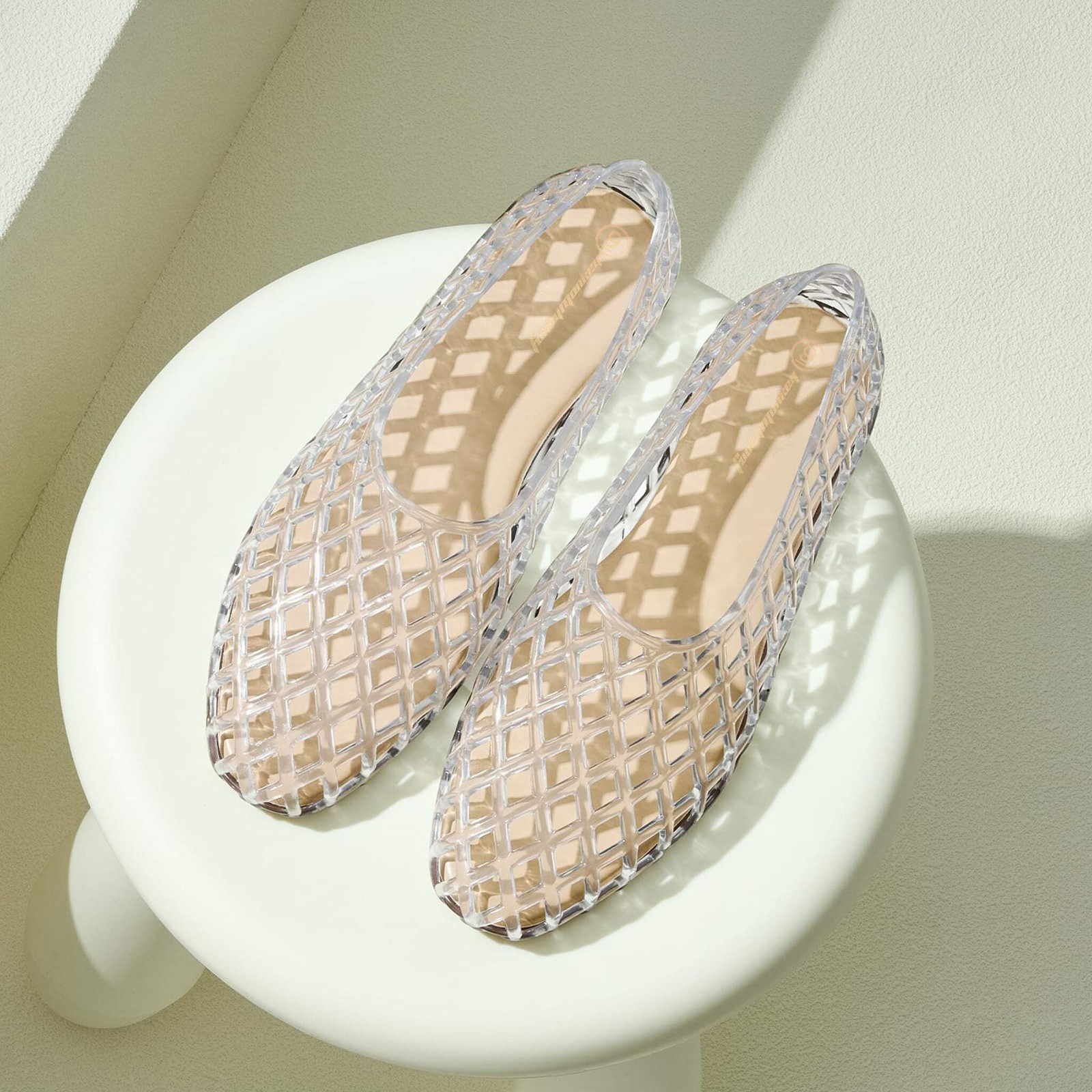 Premium Soft Jelly Mesh Flats Breathable Summer Beach Ballet Sandals