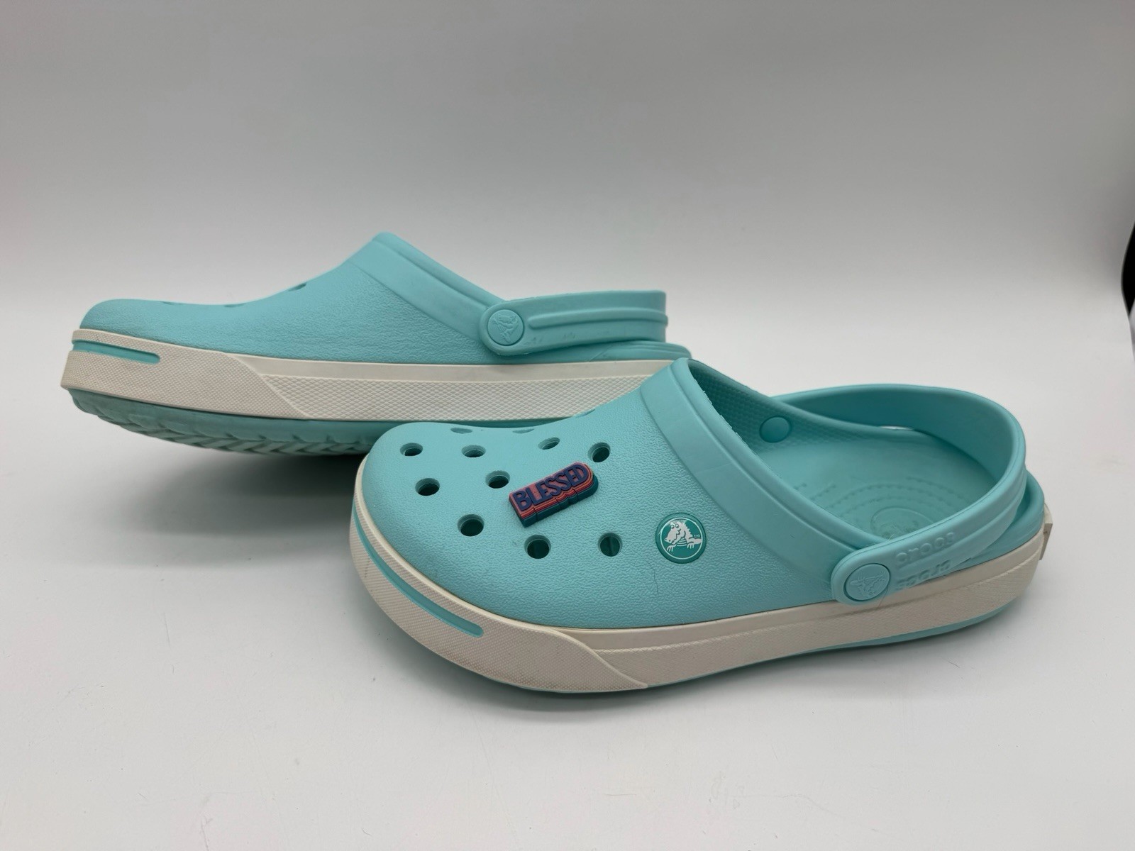 Crocs Unisex Digital Aqua Relax Fit Crocband Clog Size Men’s 6 – Women’s 8