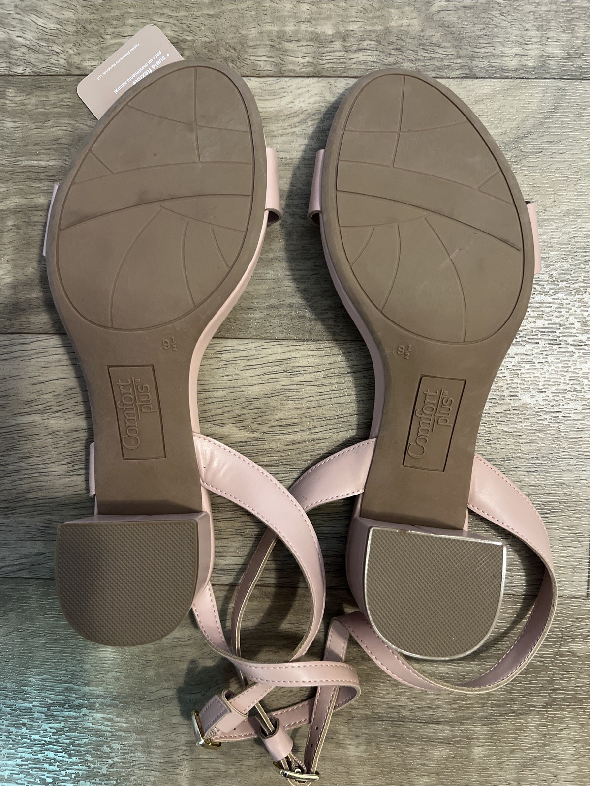 Comfort Plus by Predictions flat sandals with memory foam and a flexible sole