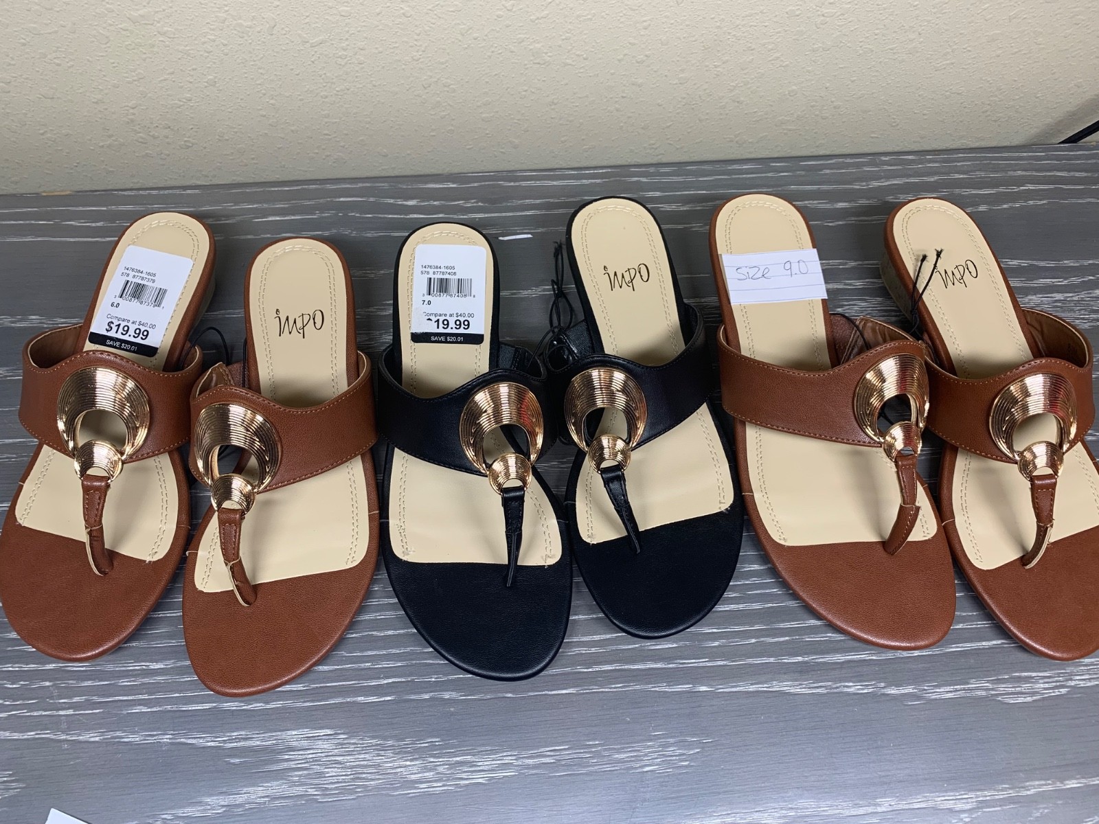 shose women IMPO. size6,7,9/ 3 pack