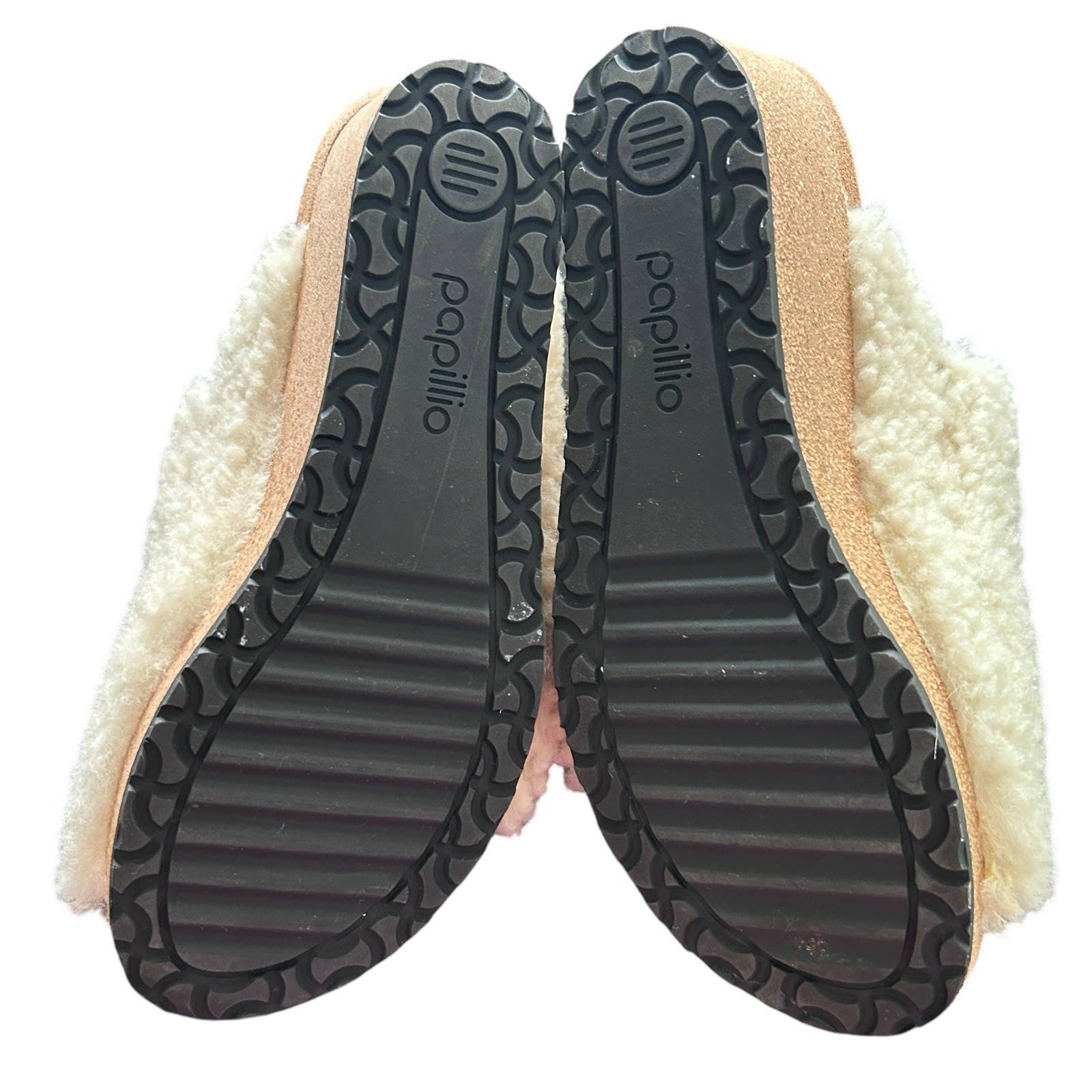 Papillio Birkenstock Shearling Slide Sandals Cream Ivory Women’s EU 40 US 9 Cozy