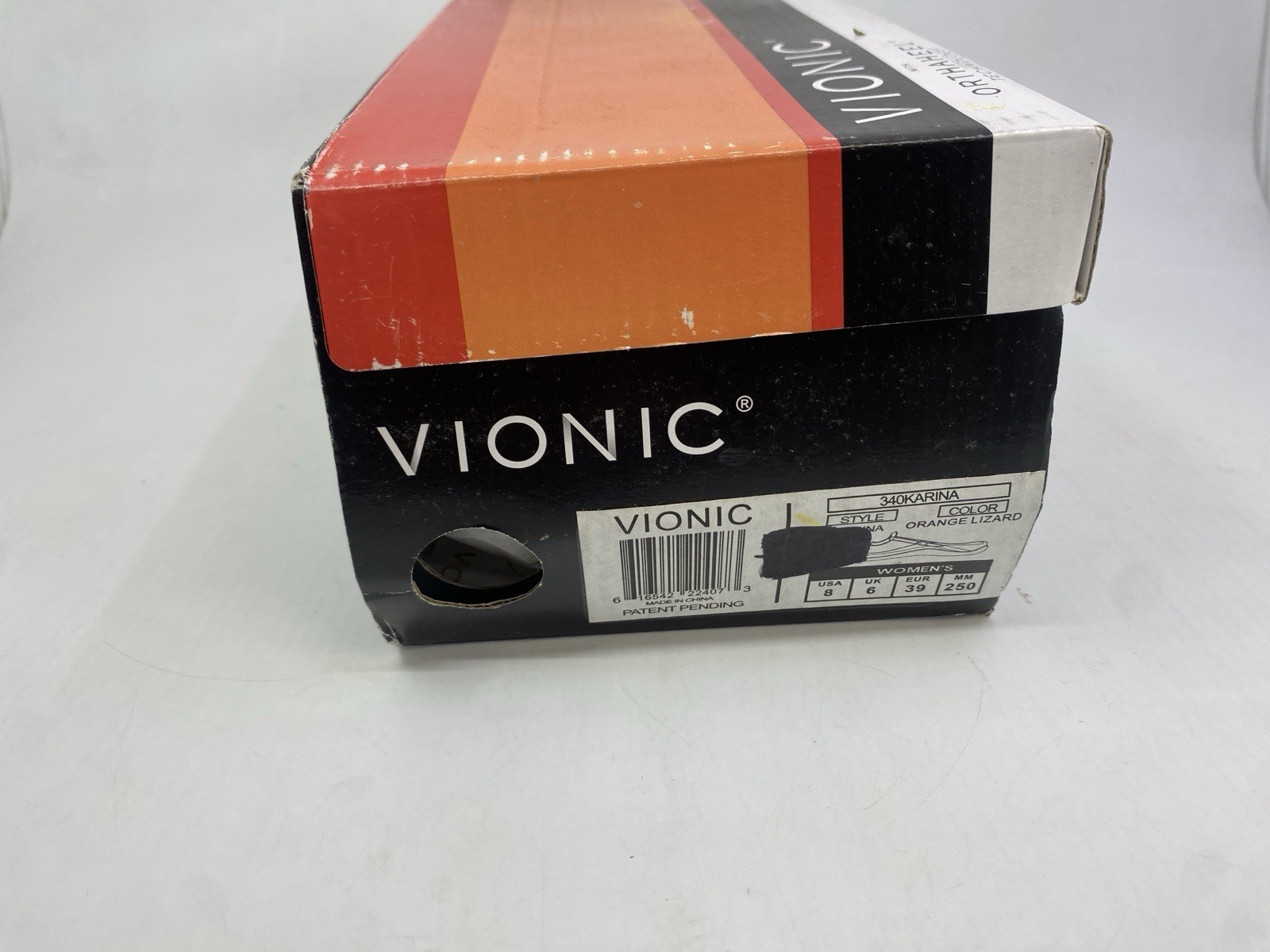 Vionic Women’s Karina Sandal, Orange Lizard, 8M