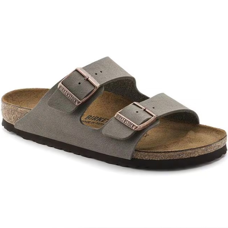 Birkenstock Arizona Stone Birkibuc Leather Soft Footbed Unisex Sandals Size37-45