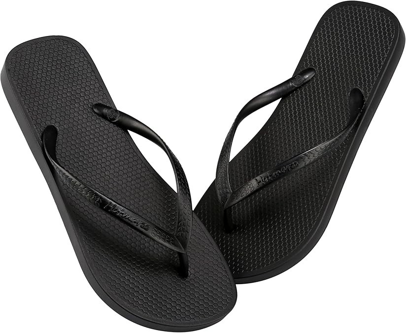 Hotmarzz Women’s Flip Flops Beach Sandals Indoor Outdoor Slippers Black