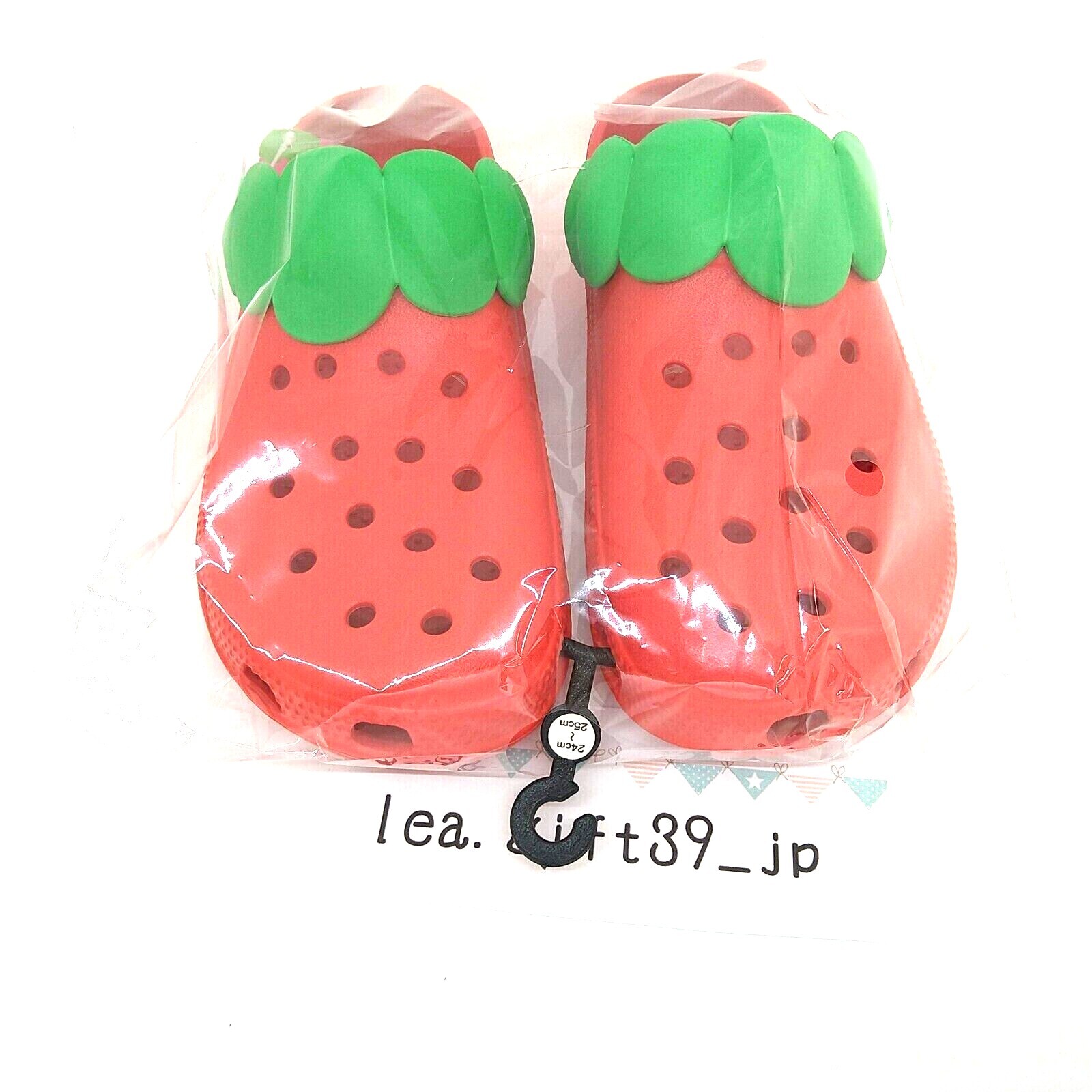 Strawberry Sandals Fruit Slippers Shoes Clog 2 Colors and 2 Sizes From Japan New