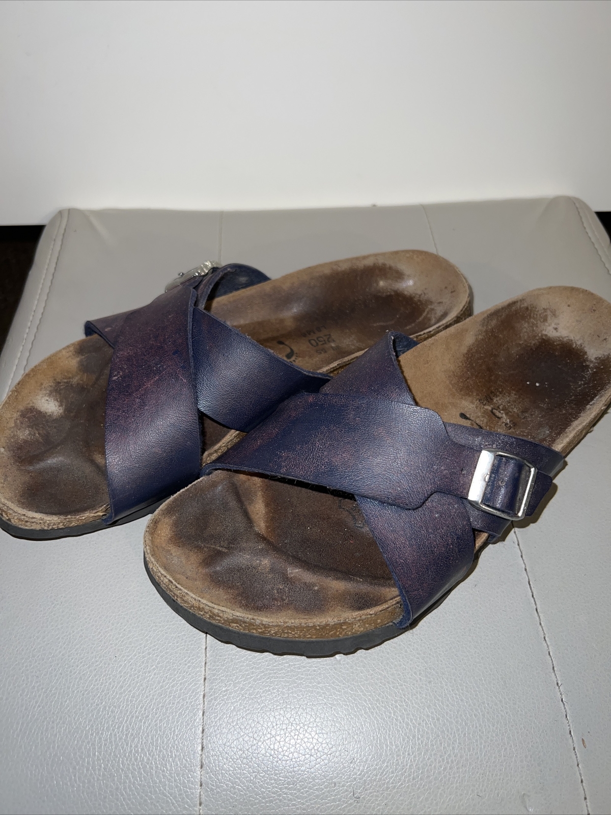Birki’s By BIRKENSTOCK Crossover Indigo Birkiflor Sandals Shoes 8