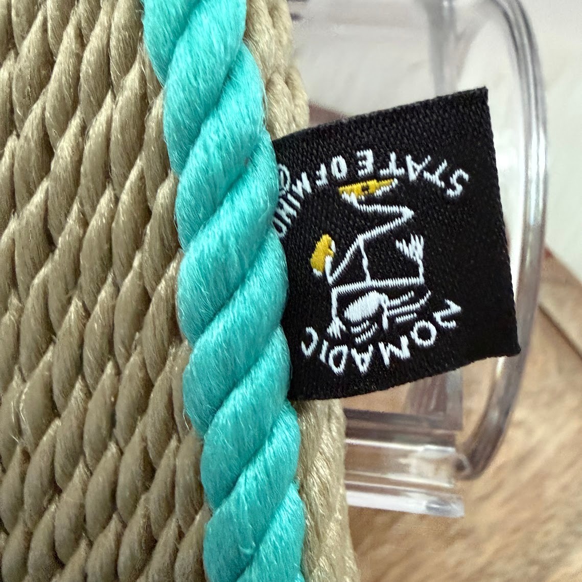 Nomadic State of Mind Size 36 Sailor Turquoise Rope Sandals Vegan Boho Slides