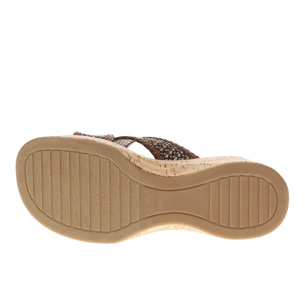 Chinese Laundry Loulou Platform Wedge Womens Brown Casual Sandals BLFS04F1S-213