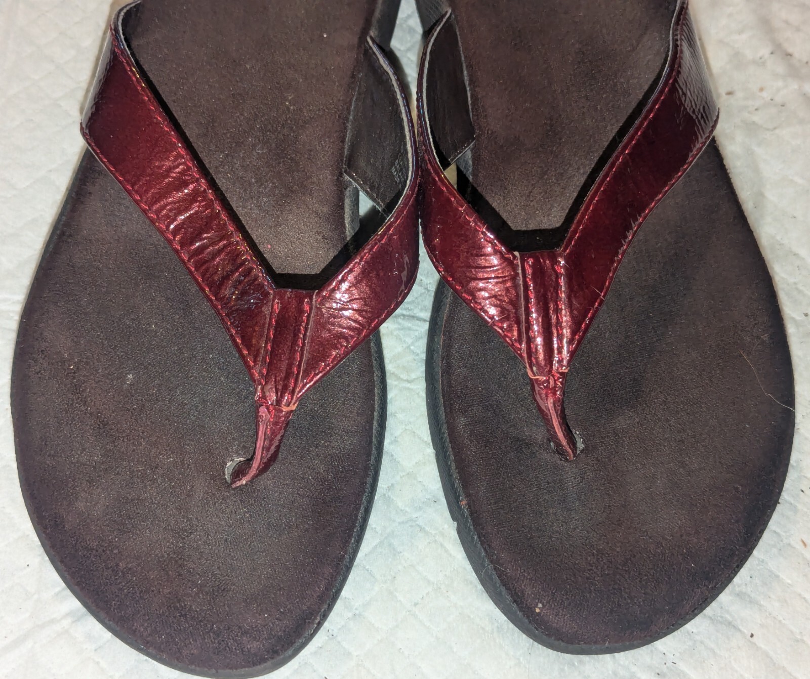 Thong sandals ‘Wip Around’ Burgundy Leather Women’s Size 6.5 M