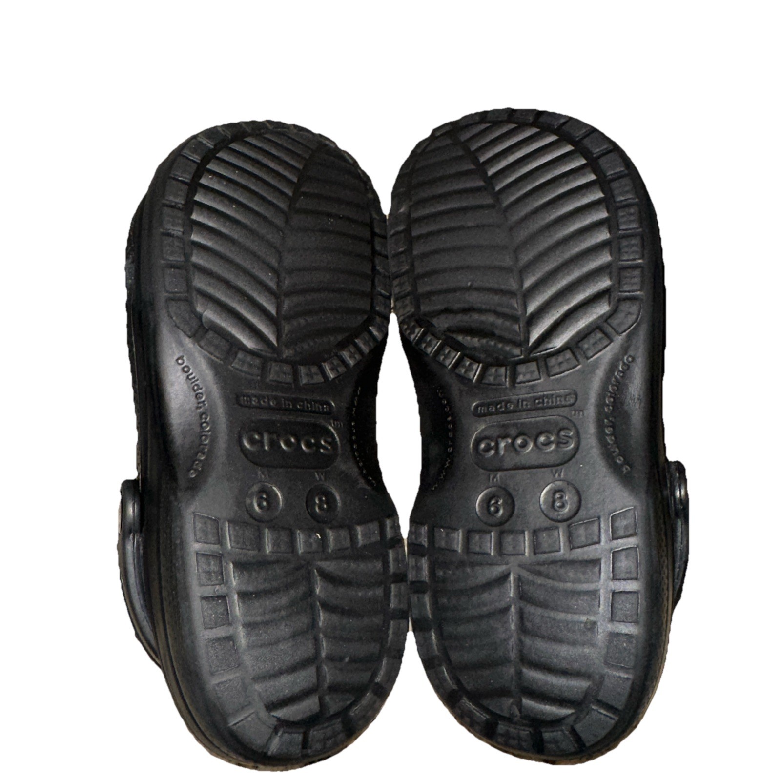 Crocs Classic Clog Unisex Men’s 6 Women’s 8 Slip On Water Shoes Sandals Black