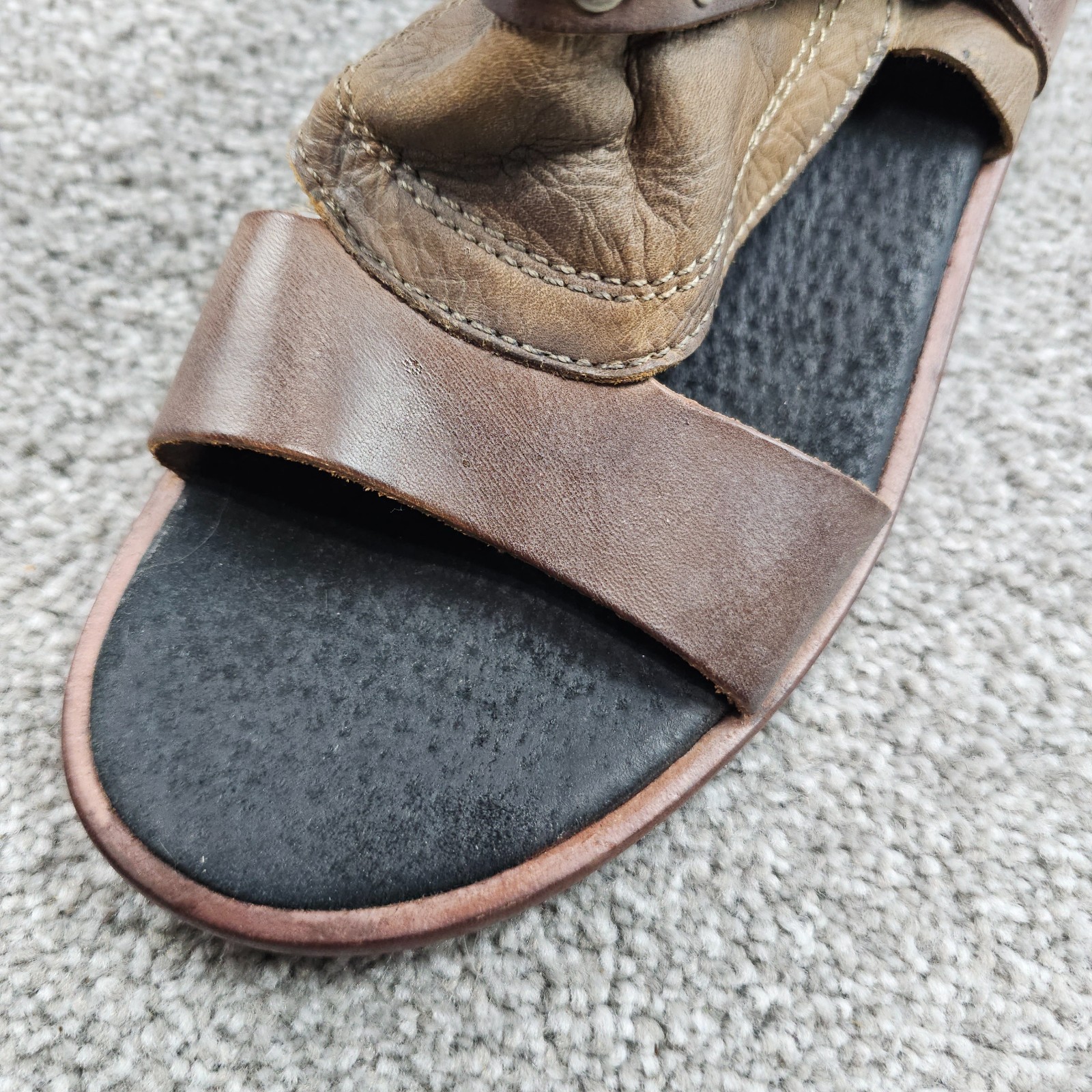 Free People Everything Went West Tan Boot Sandals Size EU 37 US 6.5 Boho Fairy