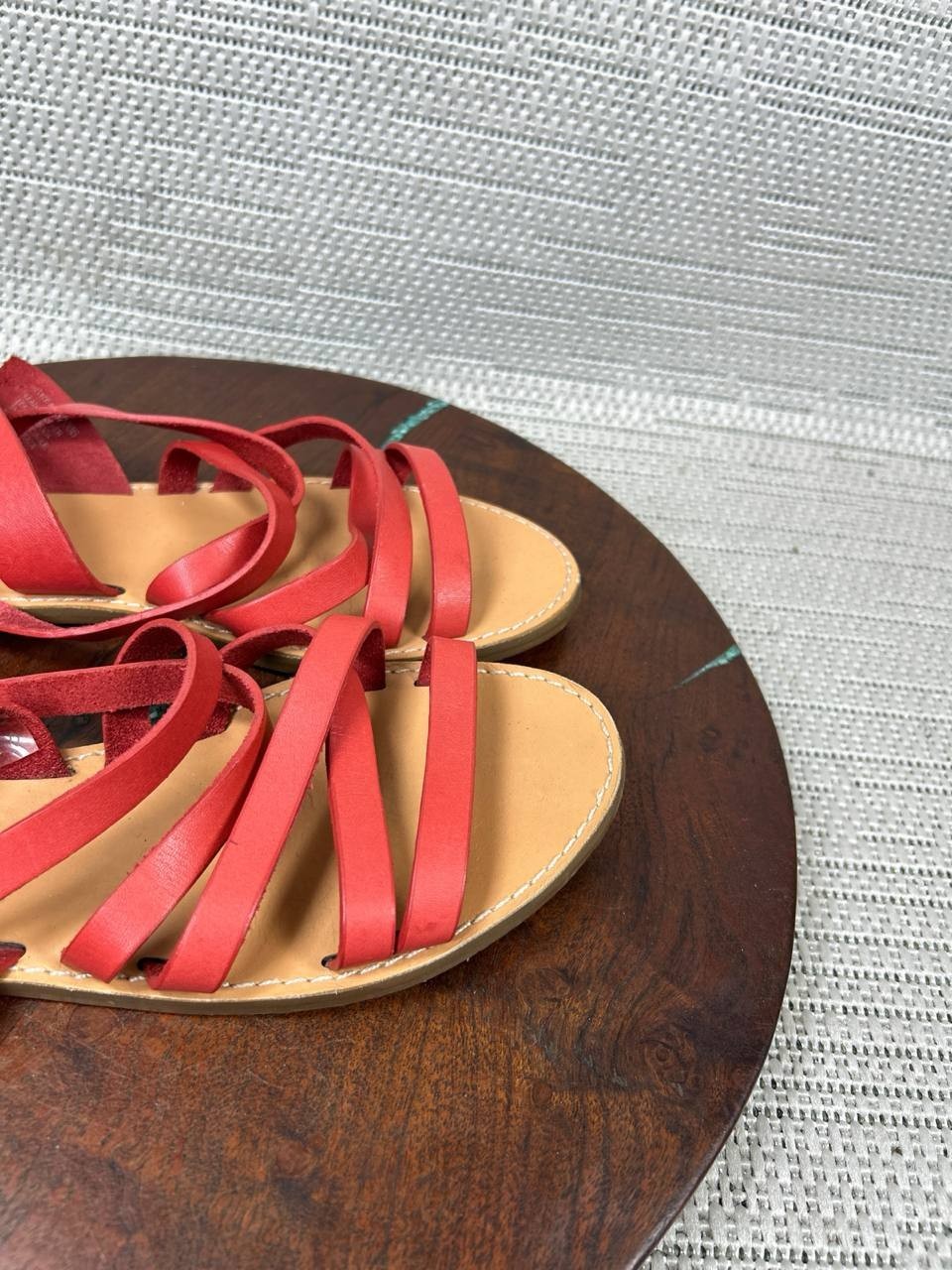 Madewell Sandals Womens Size 10 The Boardwalk Multistrap Bright Ember Leather