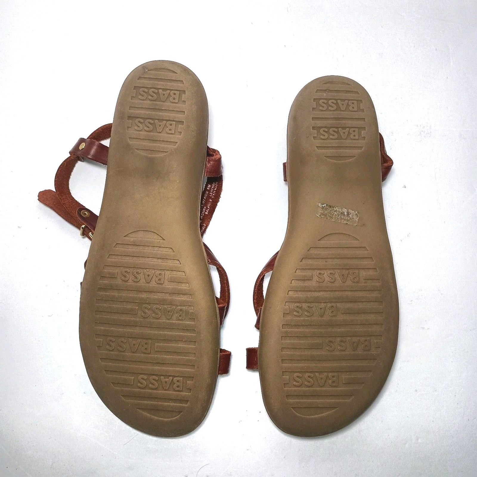 Sz 8M GH Bass SUNJUNS SHARON Flat Strappy Thong Sandals BURGUNDY-BROWN FLIPFLOPS